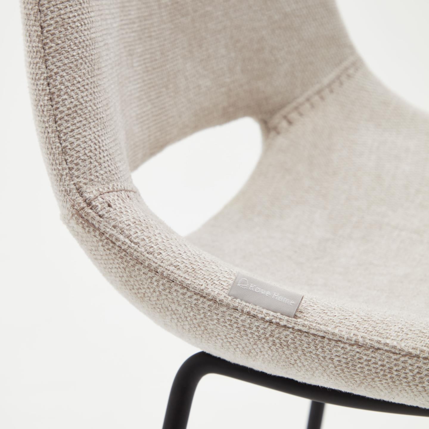 Kave Home Barkruk 'Zahara' kleur Beige (zithoogte 65cm)
