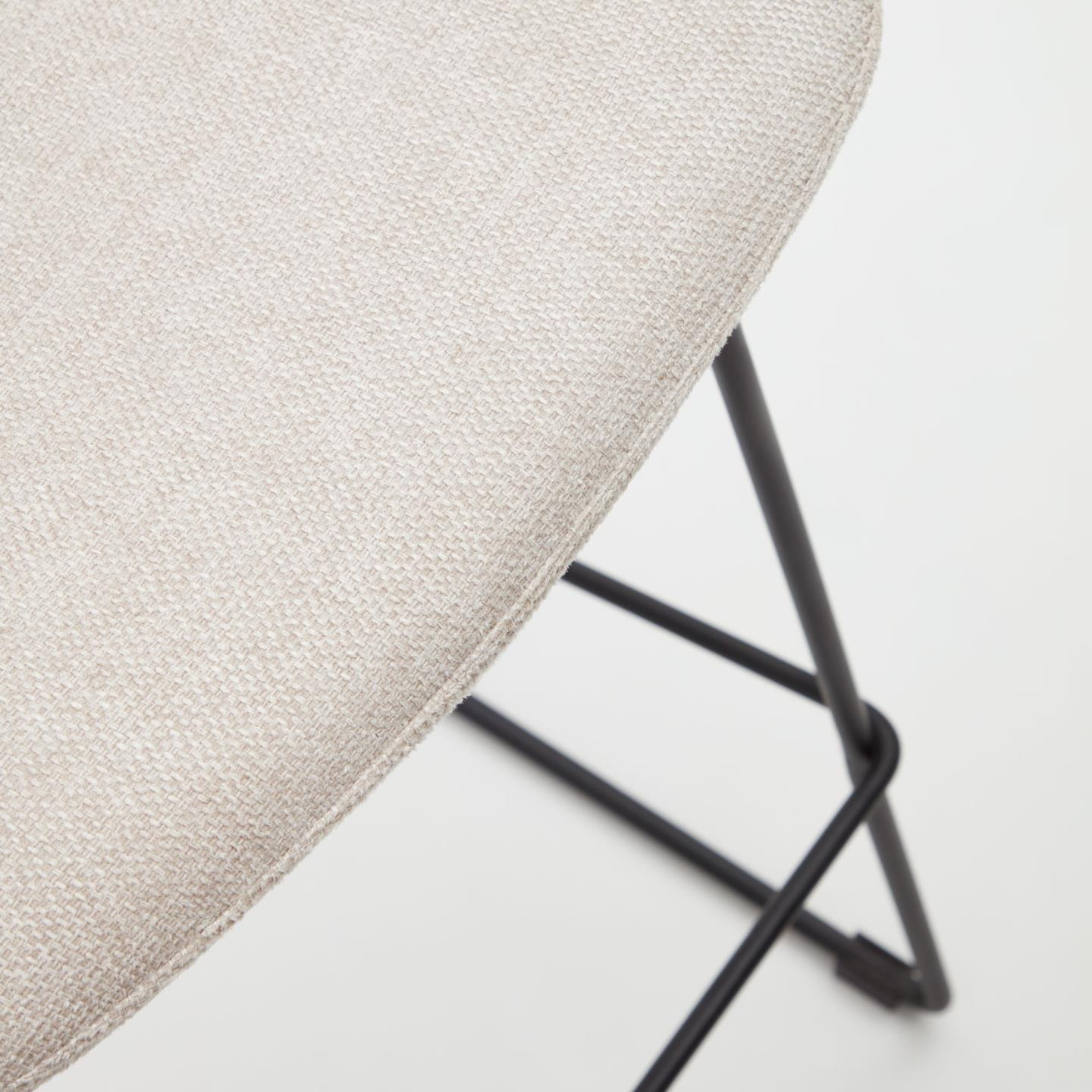 Kave Home Barkruk 'Zahara' kleur Beige (zithoogte 65cm)
