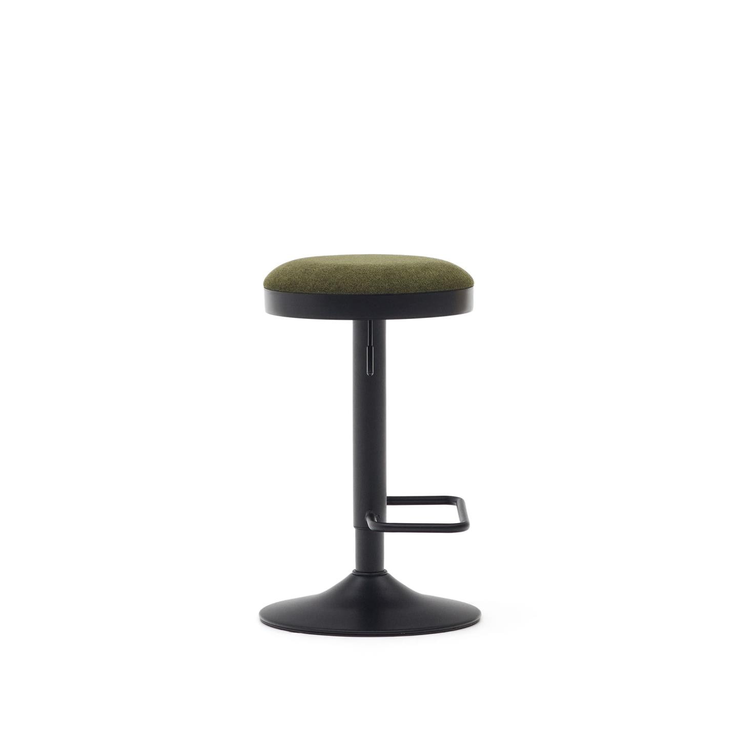 Kave Home Barkruk 'Zaib' Chenille, kleur Groen
