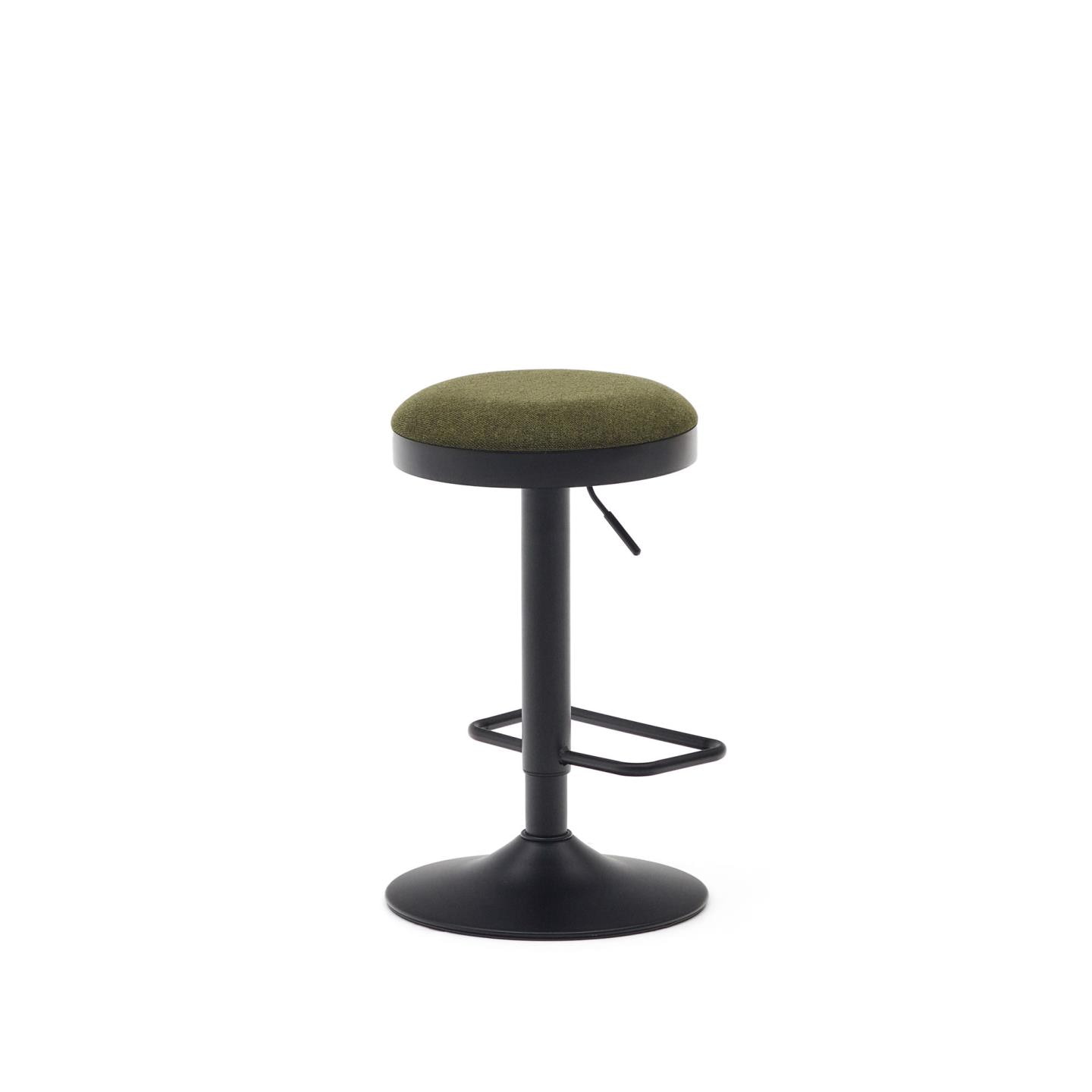 Kave Home Barkruk 'Zaib' Chenille, kleur Groen