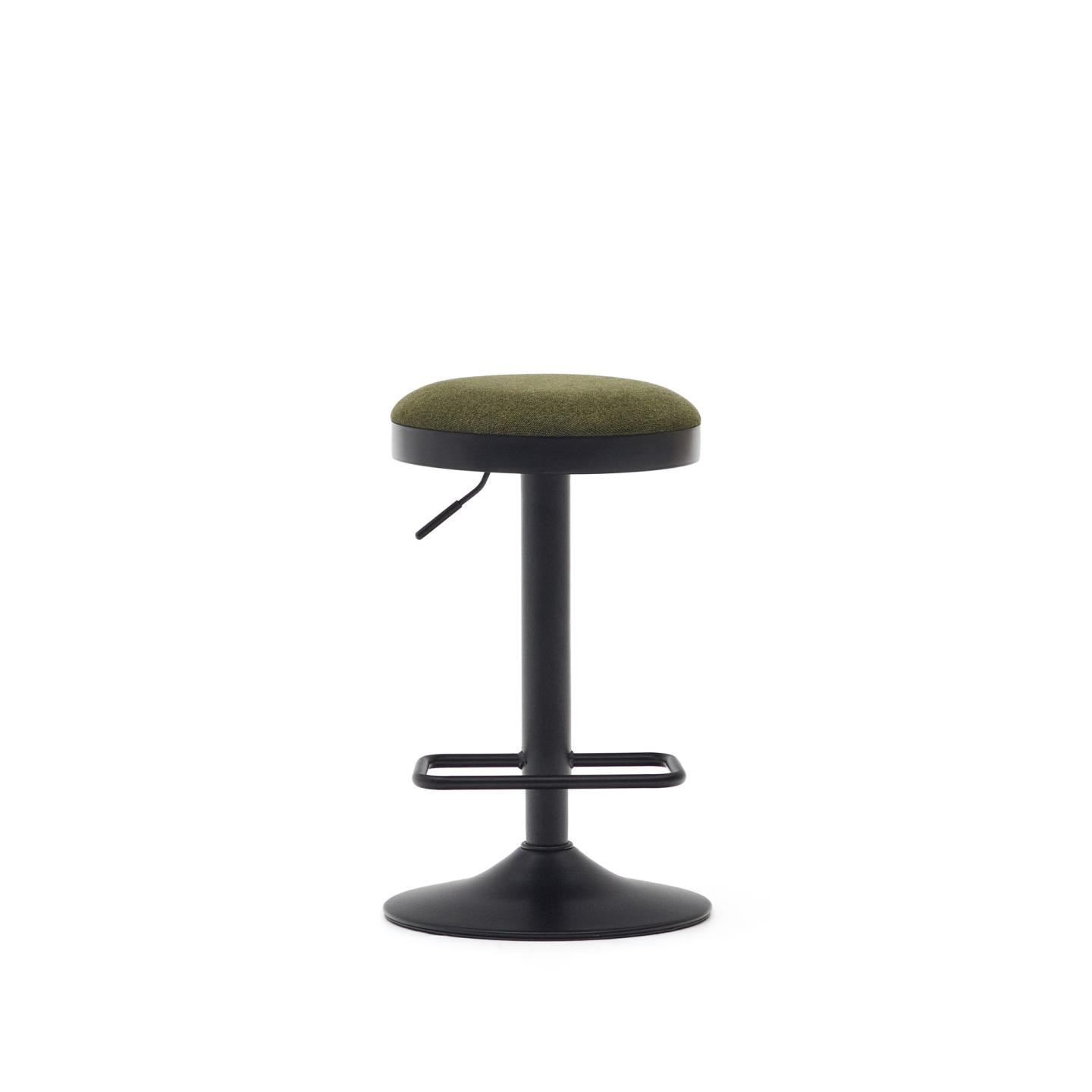 Kave Home Barkruk 'Zaib' Chenille, kleur Groen