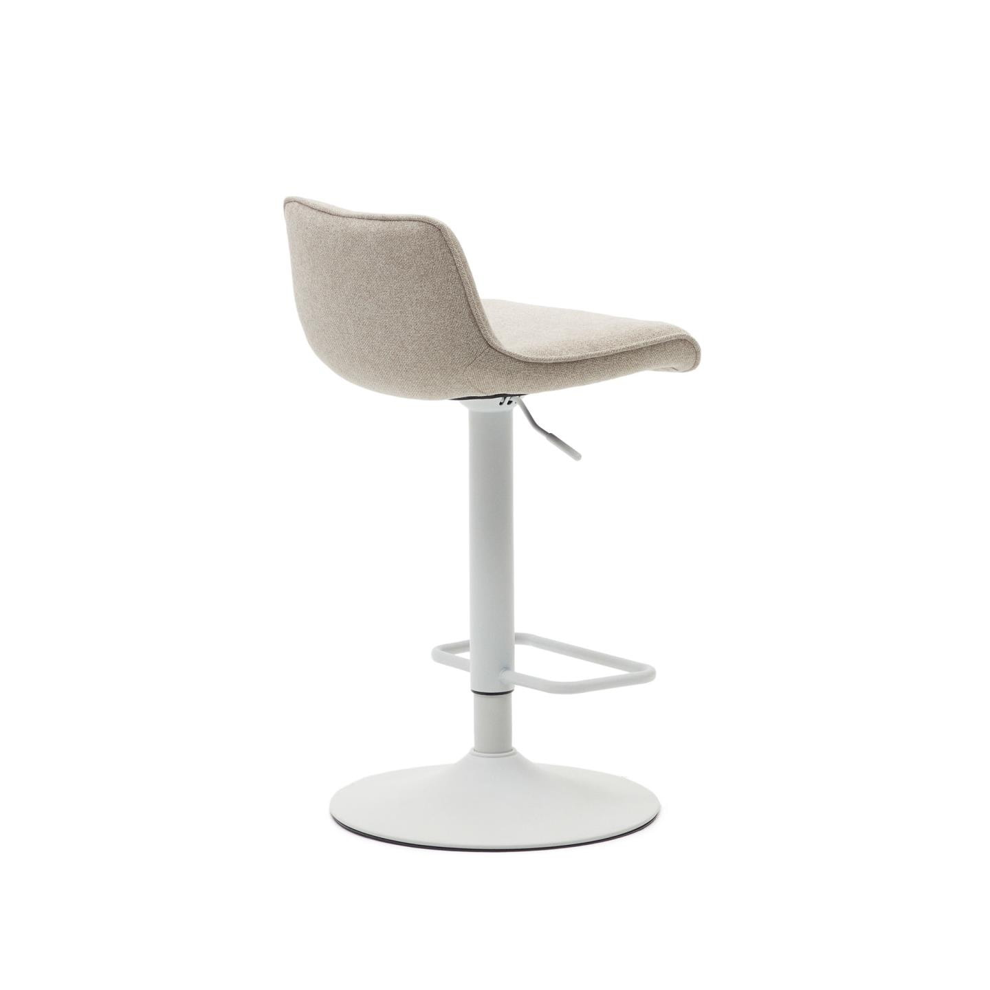 Kave Home Barkruk 'Zend' Chenille, kleur Beige