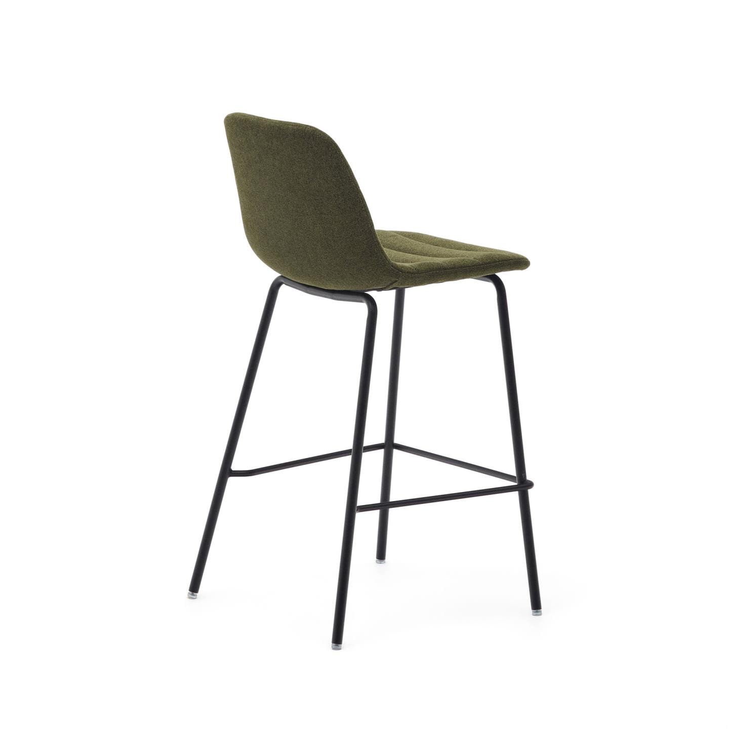 Kave Home Barkruk 'Zunilda' Chenille, kleur Groen