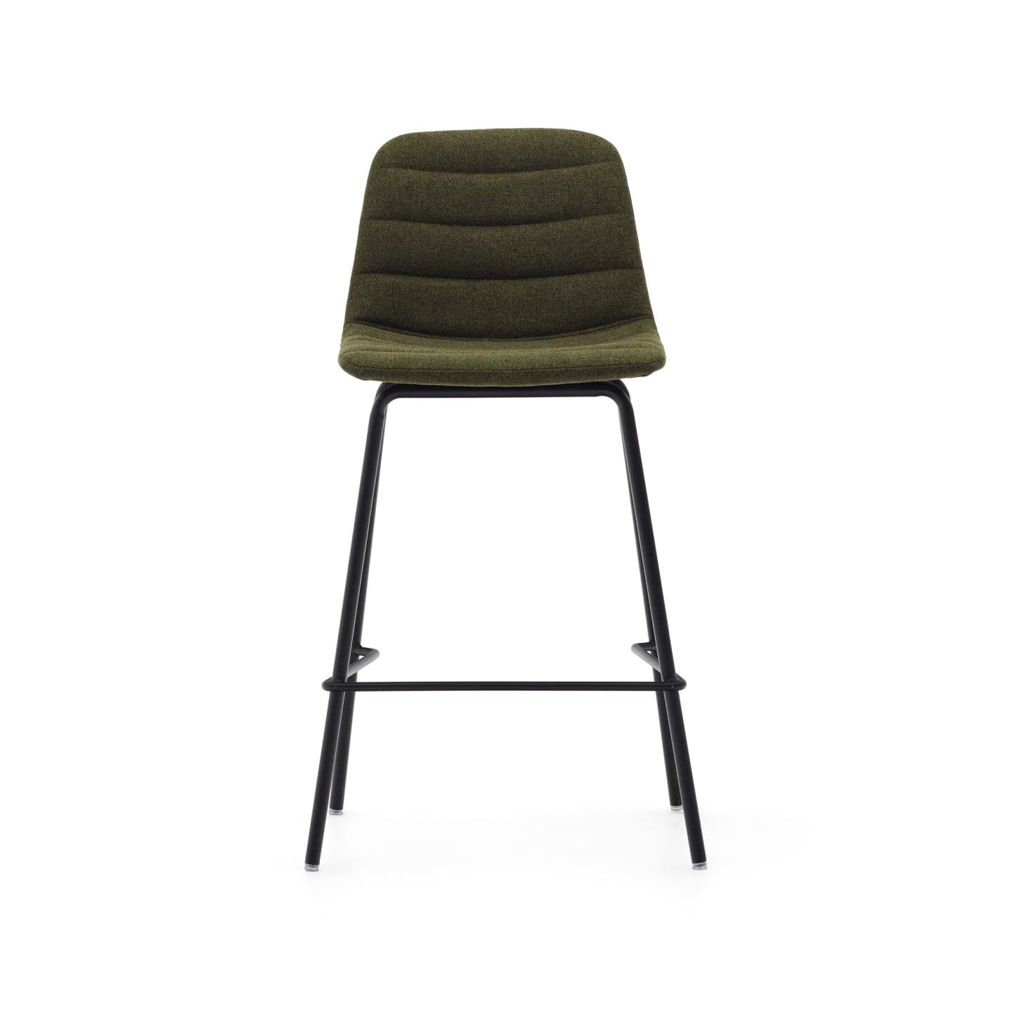 Kave Home Barkruk 'Zunilda' Chenille, kleur Groen
