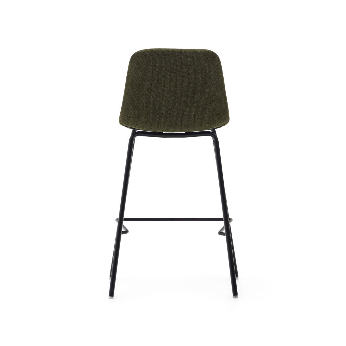 Kave Home Barkruk 'Zunilda' Chenille, kleur Groen