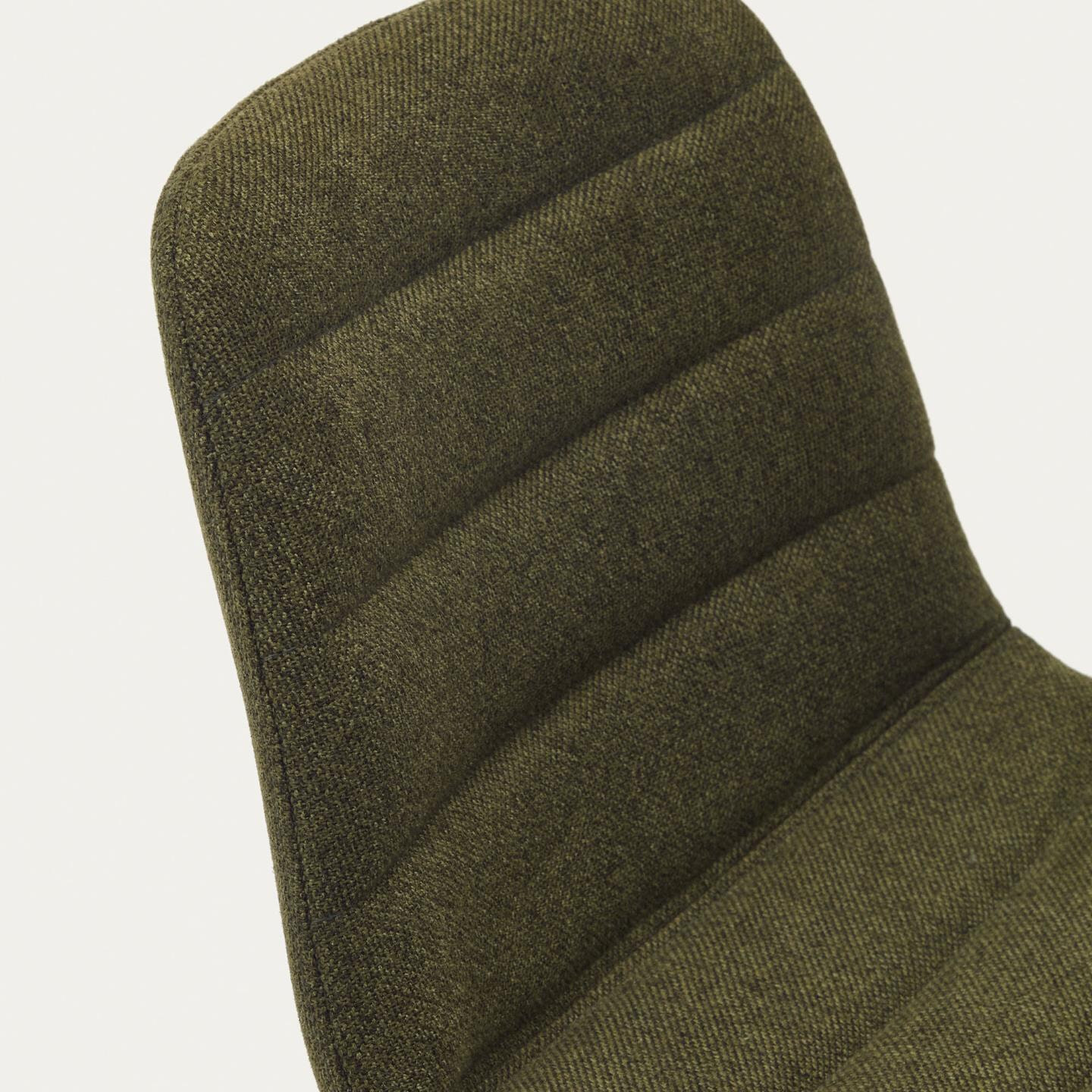Kave Home Barkruk 'Zunilda' Chenille, kleur Groen