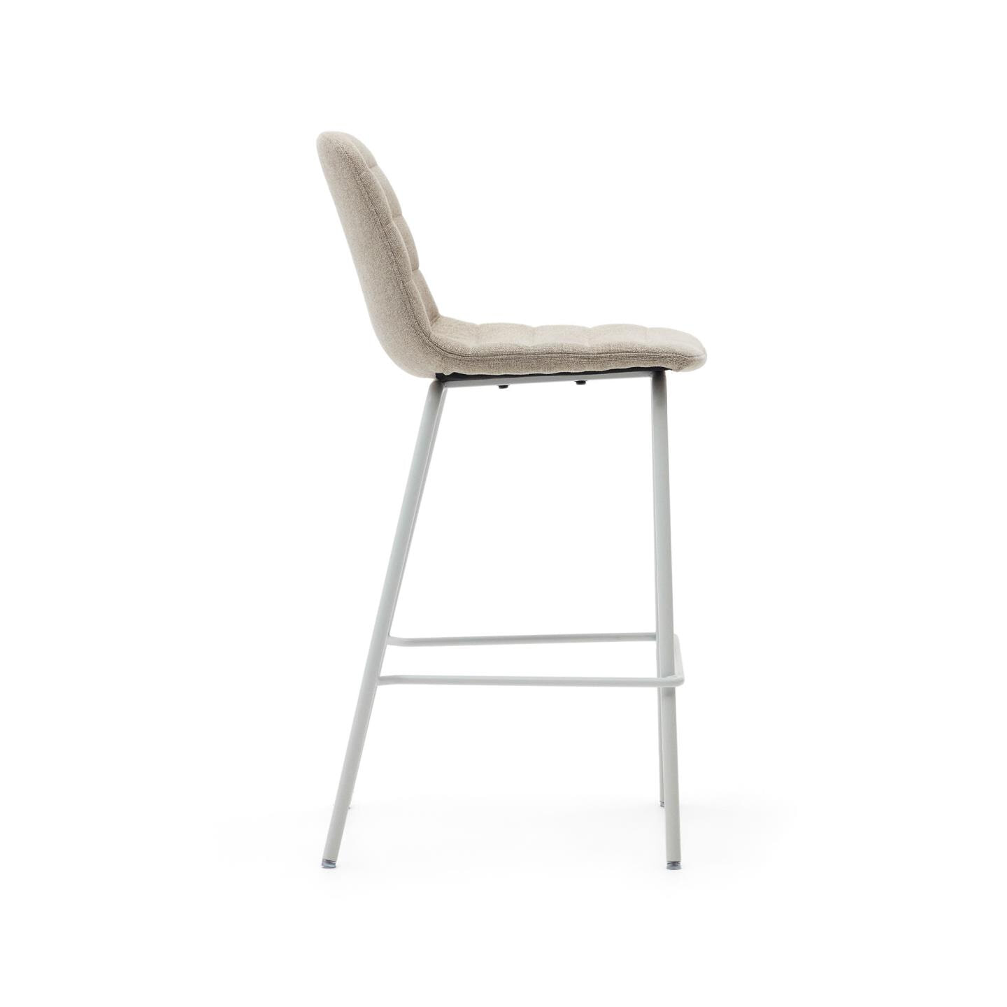 Kave Home Barkruk 'Zunilda' Chenille, kleur Beige