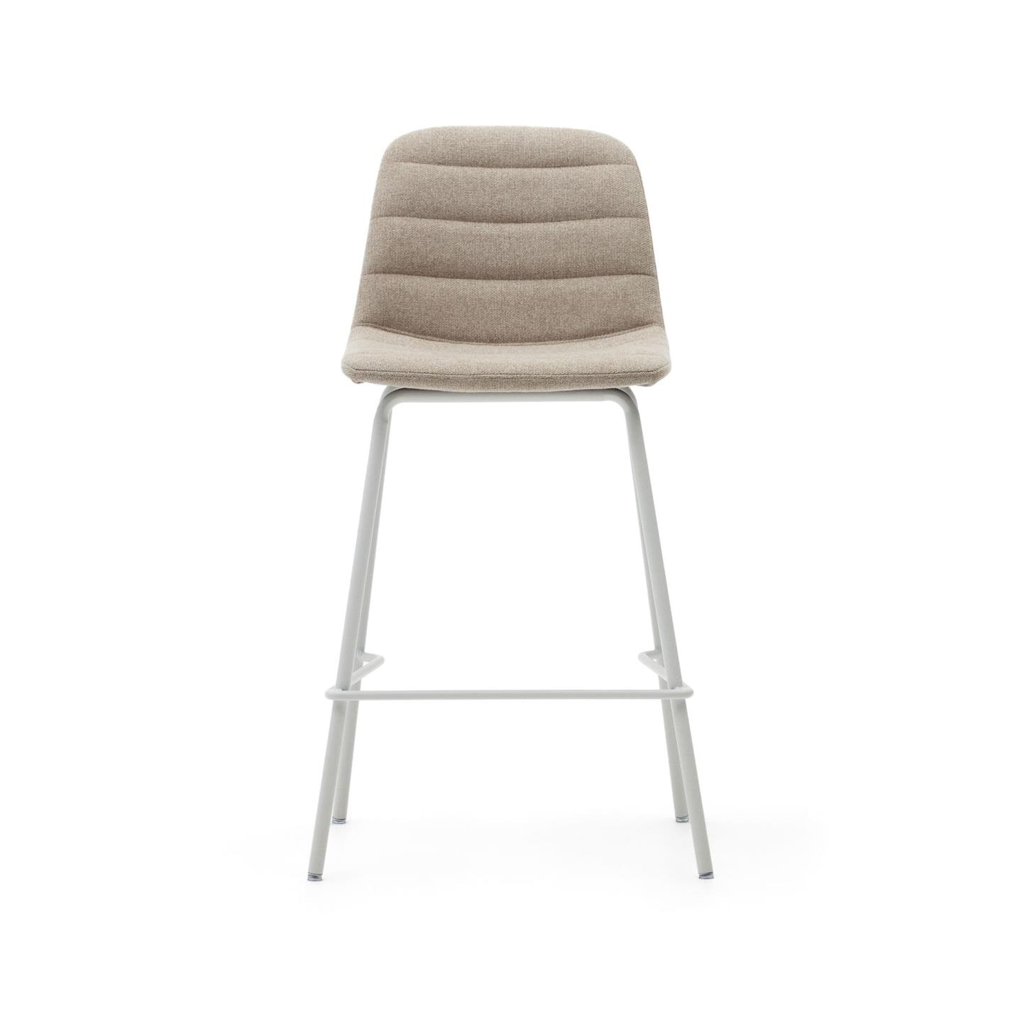 Kave Home Barkruk 'Zunilda' Chenille, kleur Beige