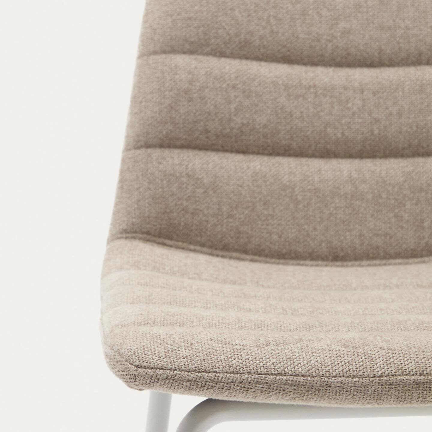 Kave Home Barkruk 'Zunilda' Chenille, kleur Beige