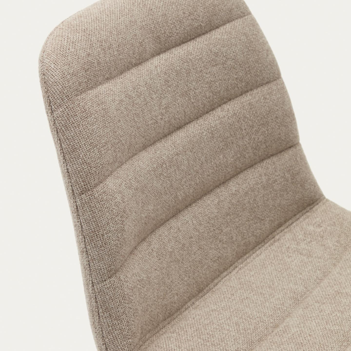 Kave Home Barkruk 'Zunilda' Chenille, kleur Beige