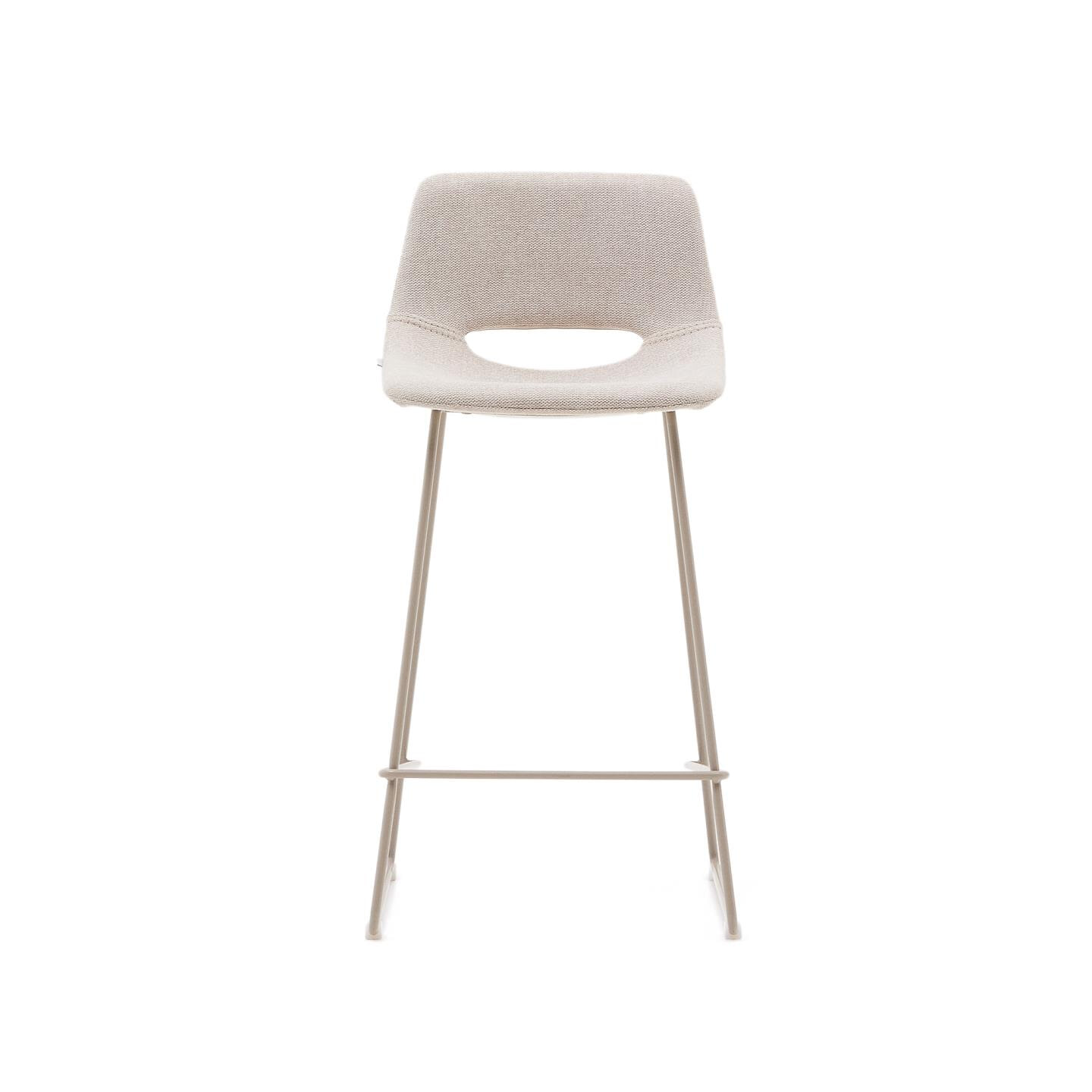 Kave Home Barkruk 'Zahara' kleur Beige (zithoogte 65cm)
