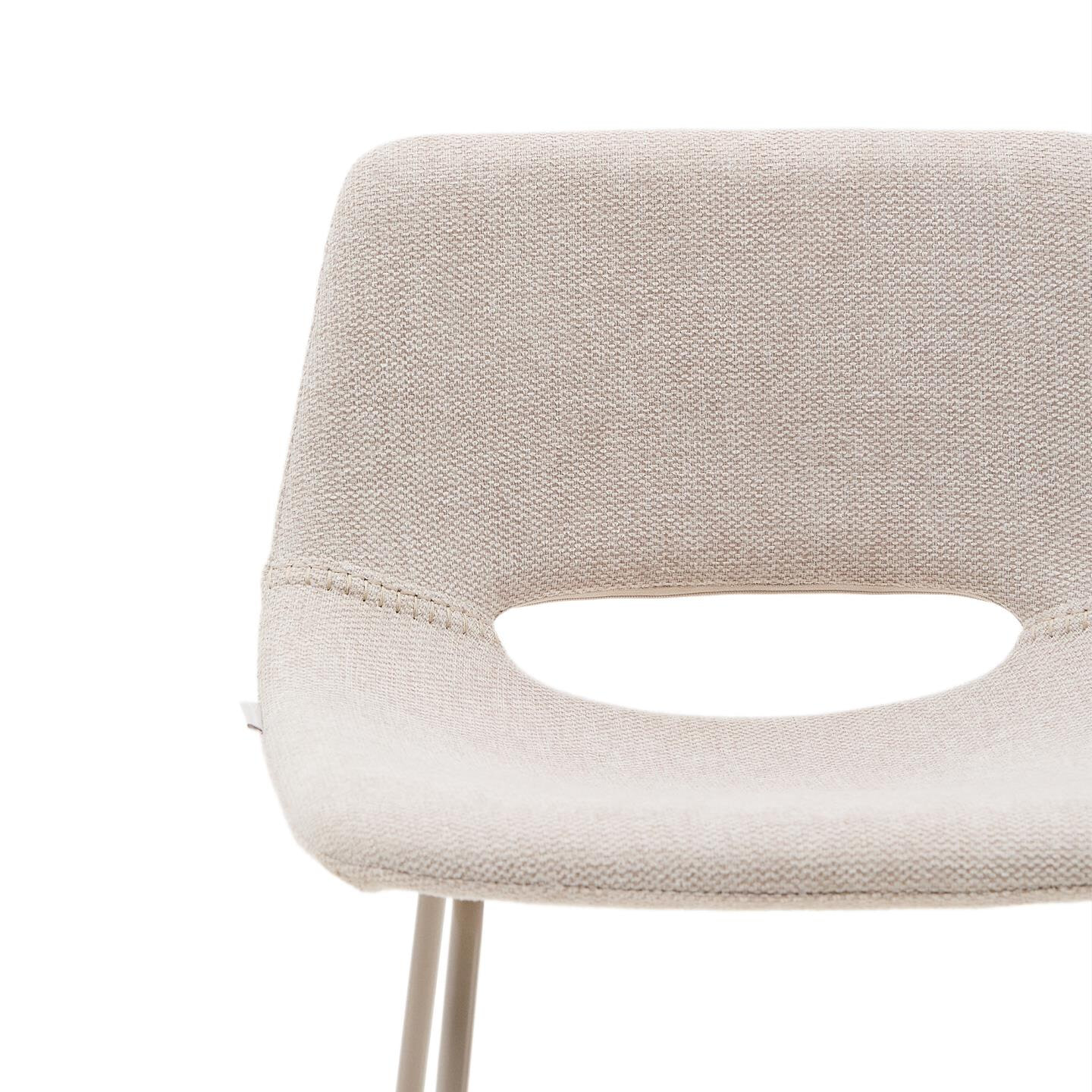 Kave Home Barkruk 'Zahara' kleur Beige (zithoogte 65cm)