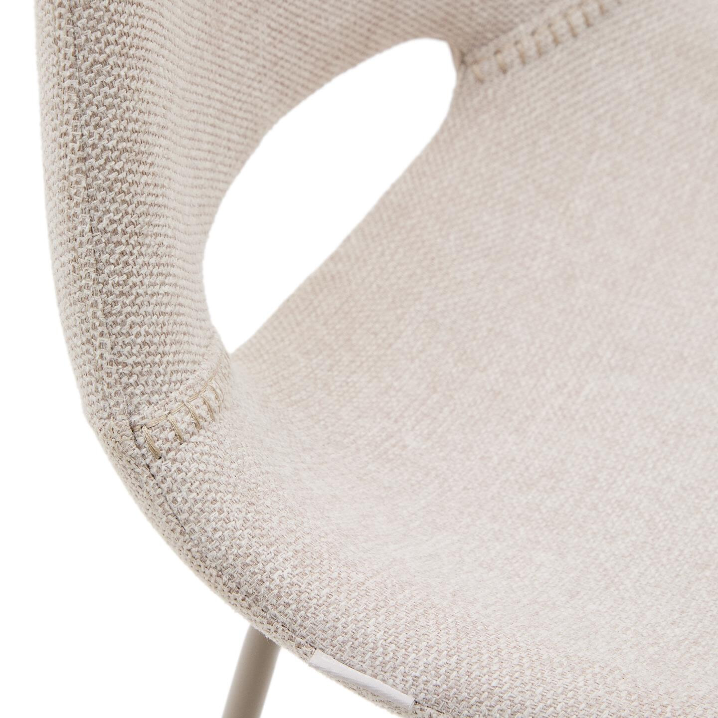Kave Home Barkruk 'Zahara' kleur Beige (zithoogte 65cm)