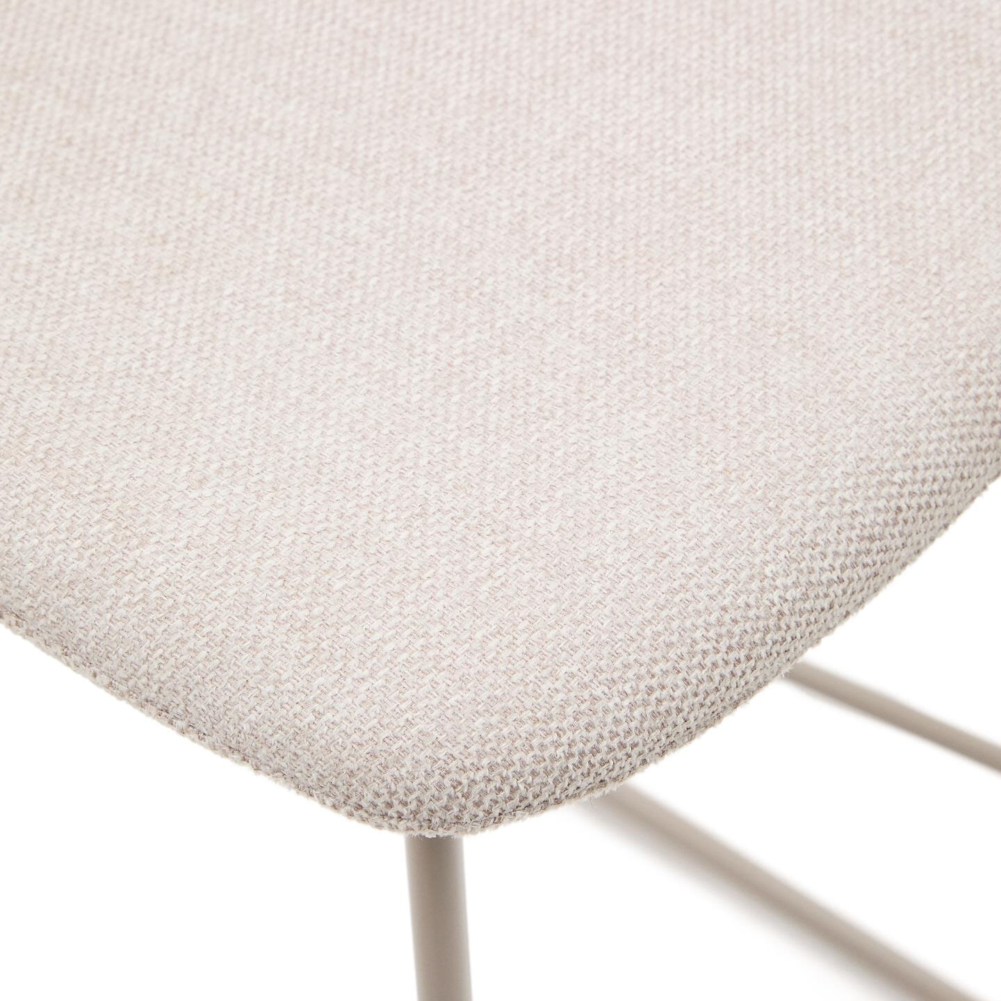 Kave Home Barkruk 'Zahara' kleur Beige (zithoogte 65cm)
