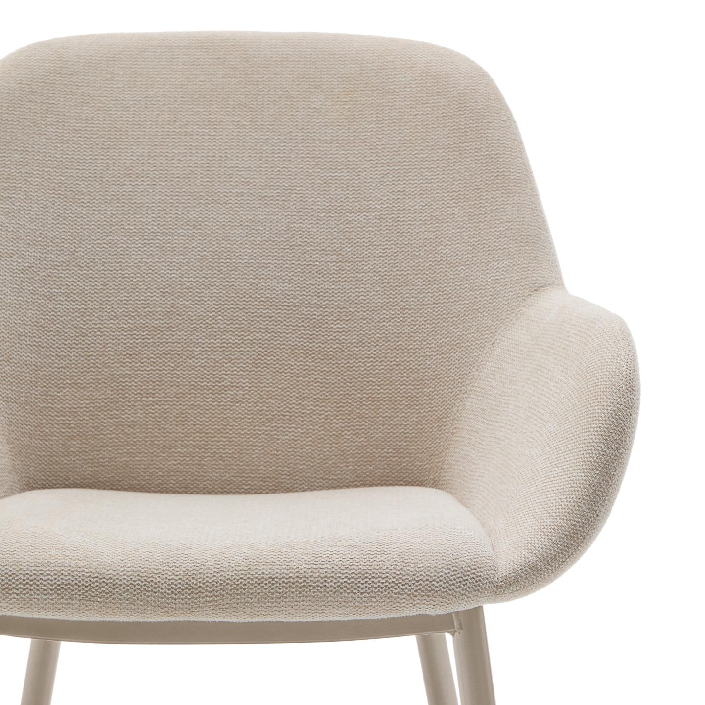 Kave Home Eetkamerstoel 'Konna' kleur Beige