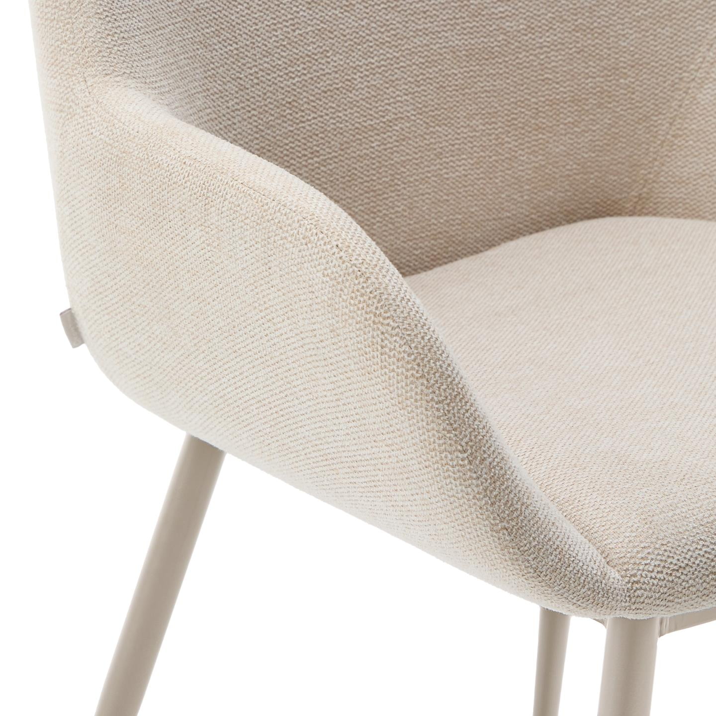 Kave Home Eetkamerstoel 'Konna' kleur Beige
