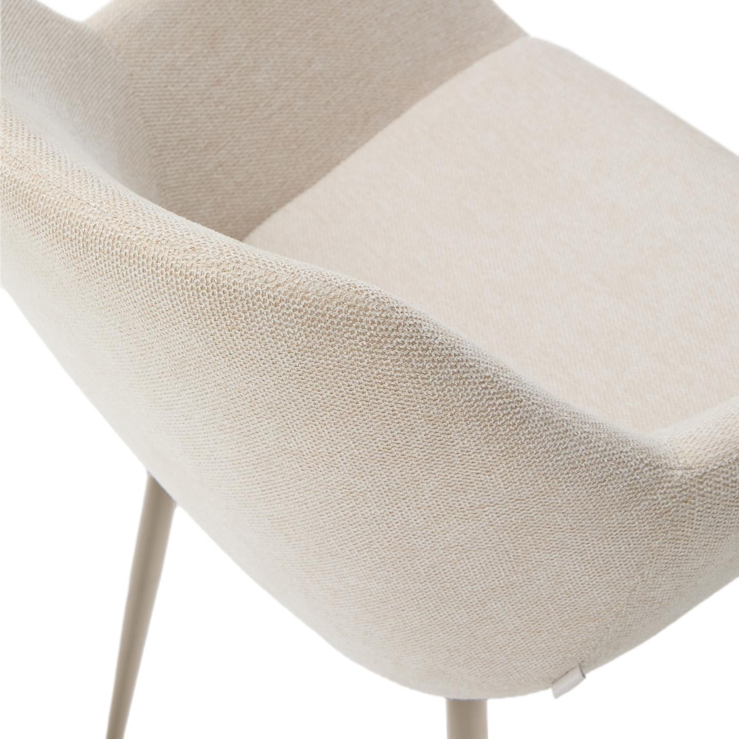 Kave Home Eetkamerstoel 'Konna' kleur Beige