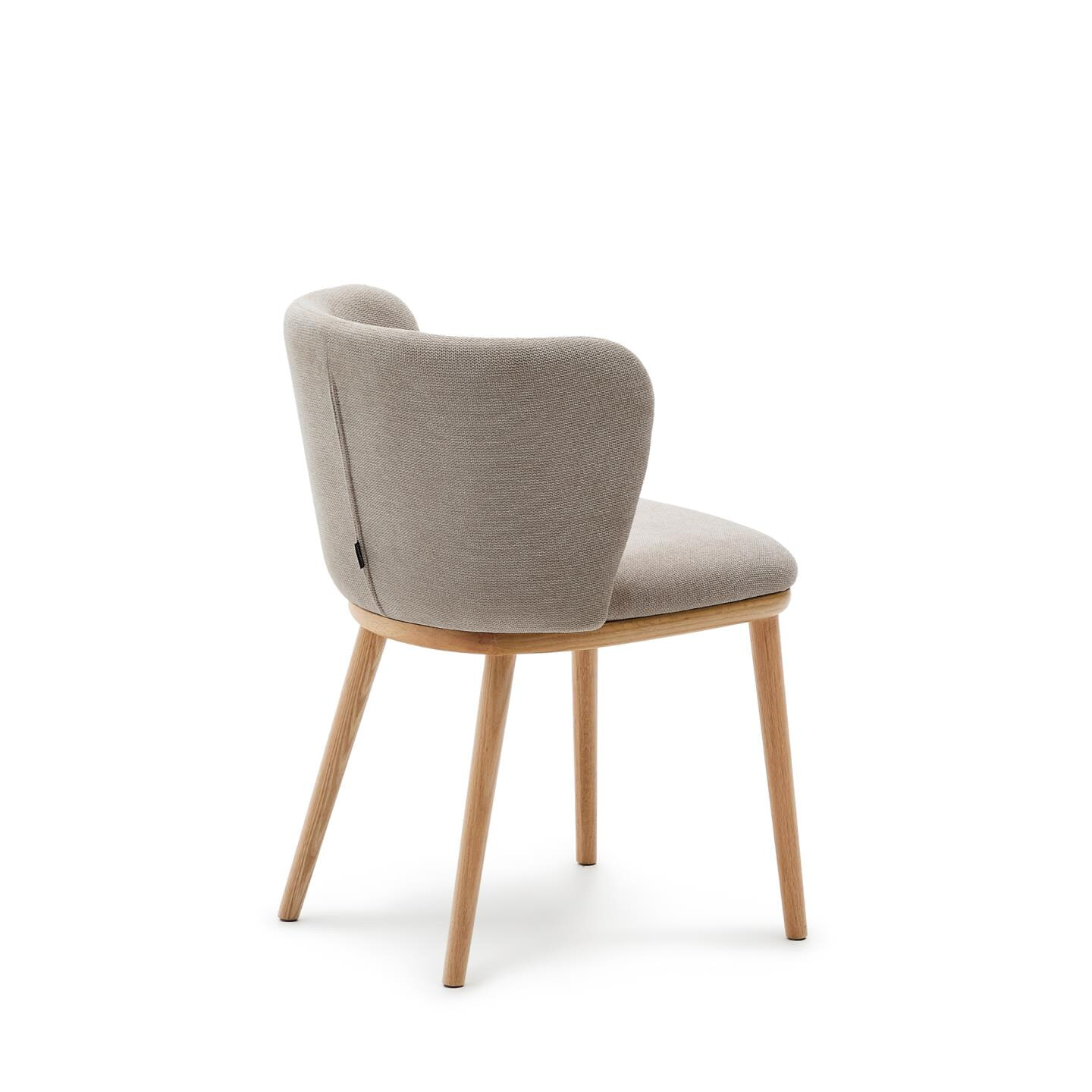 Kave Home Eetkamerstoel 'Ciselia' Chenille, kleur Bruin
