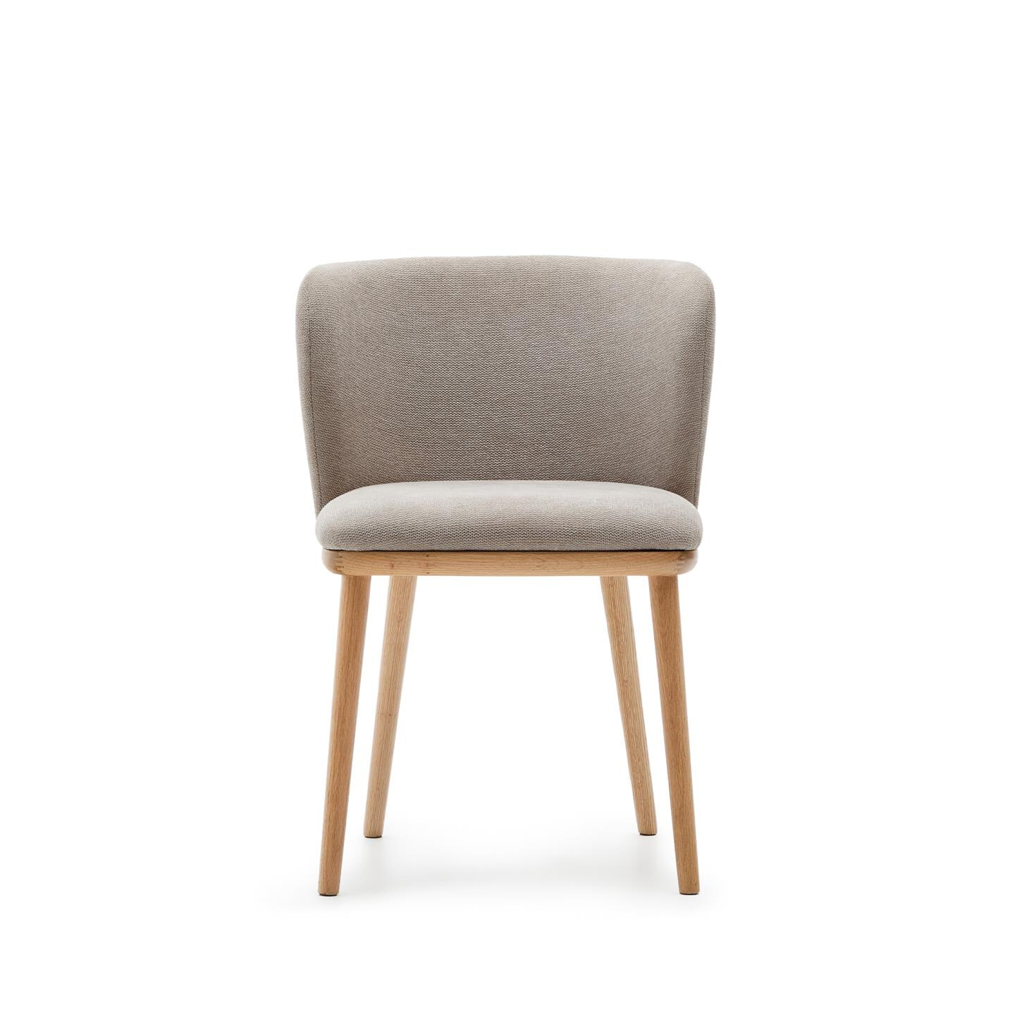 Kave Home Eetkamerstoel 'Ciselia' Chenille, kleur Bruin