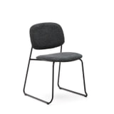 Kave Home Eetkamerstoel 'Meli' Chenille, kleur Donkergrijs