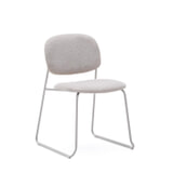 Kave Home Eetkamerstoel 'Meli' Chenille, kleur Beige