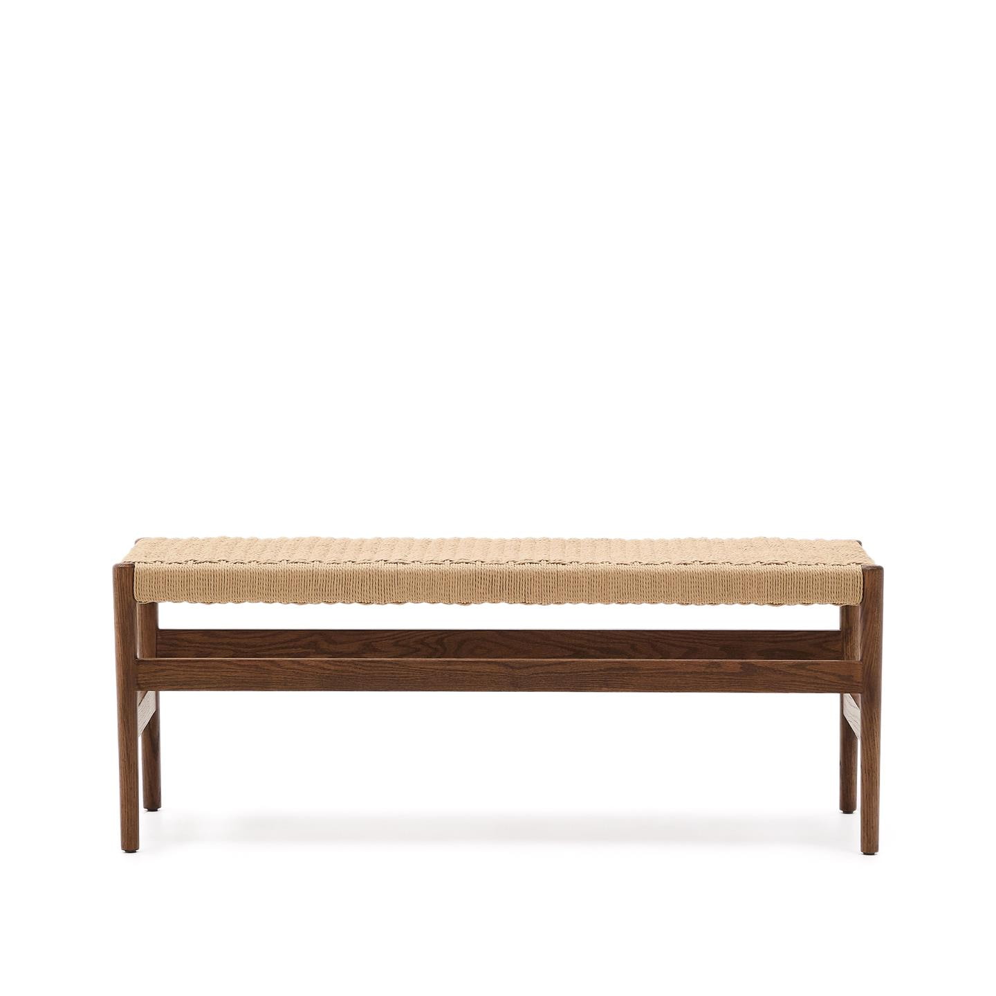 Kave Home Eetkamerbank 'Zaide' Walnoot Eikenhout, 120cm