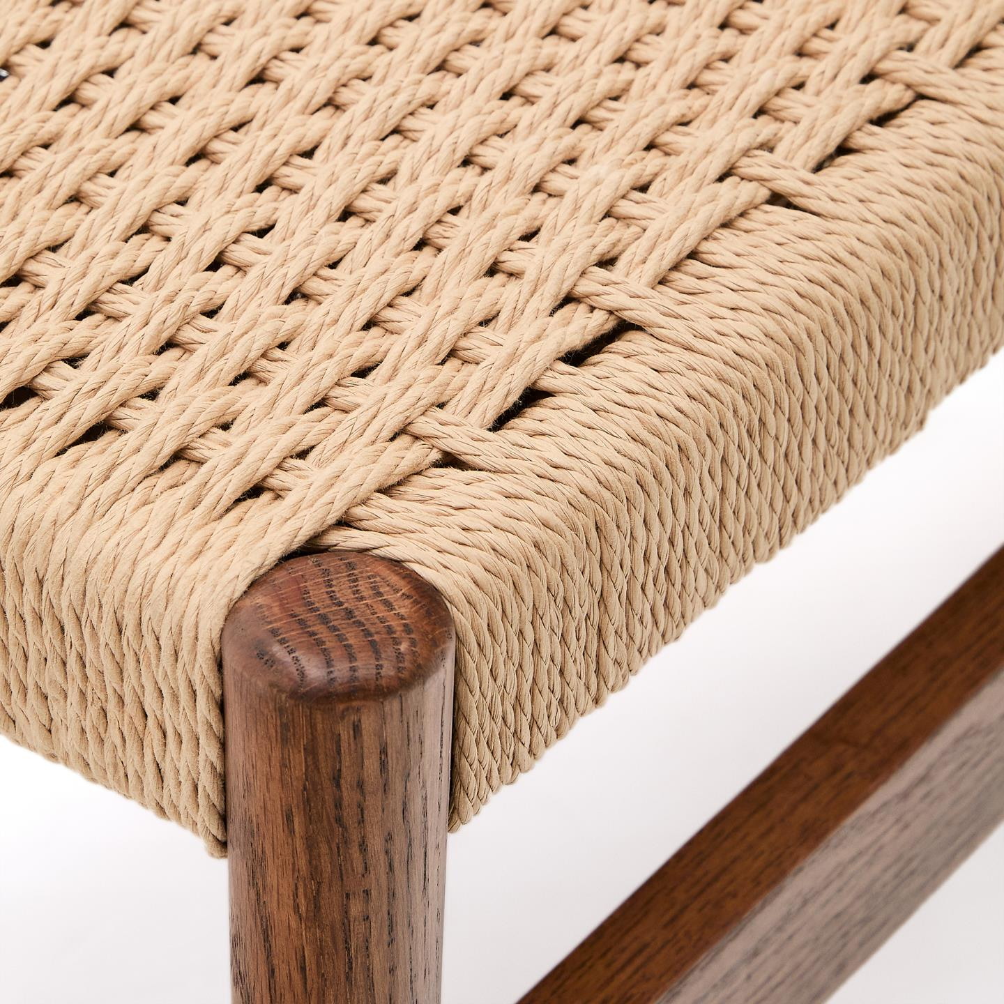 Kave Home Eetkamerbank 'Zaide' Walnoot Eikenhout, 120cm