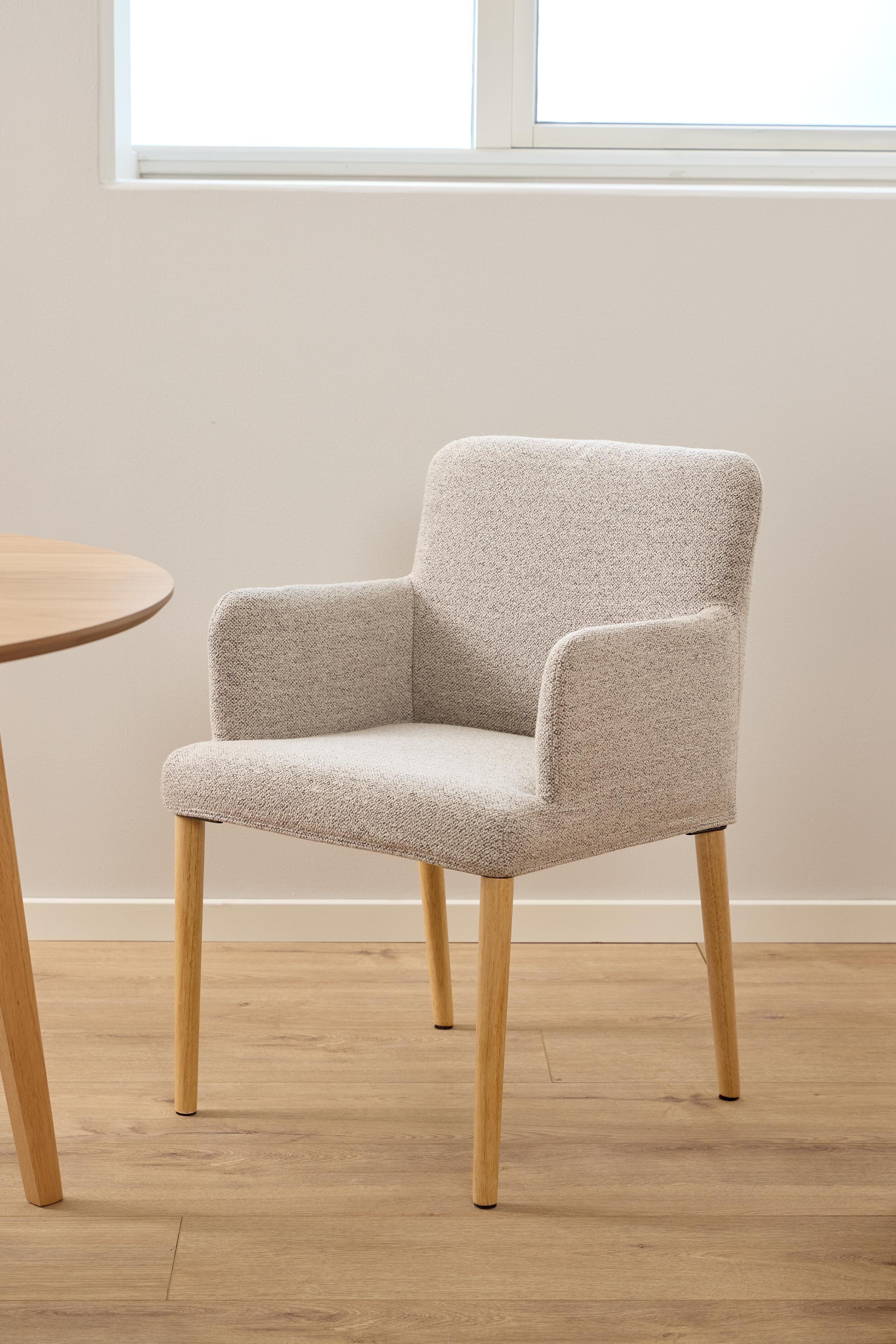 Bendt Eetkamerstoel 'Jeris' Bouclé, kleur Beige