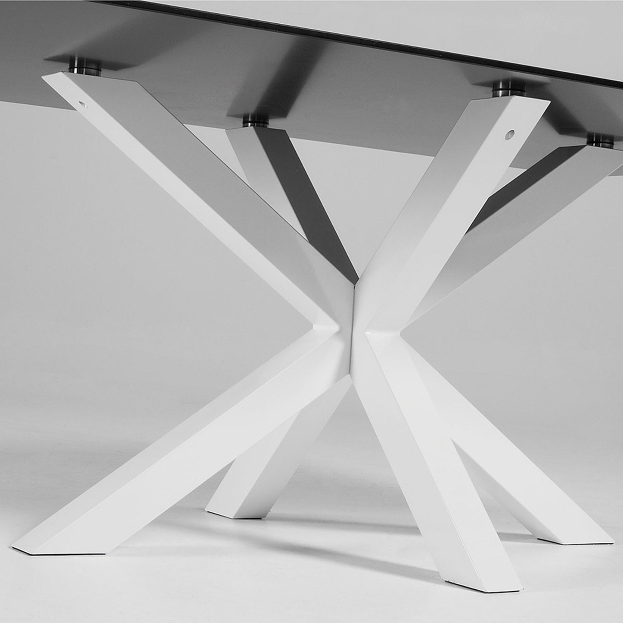 Kave Home Eettafel 'Argo' Glas, 200 x 100cm, kleur Zwart