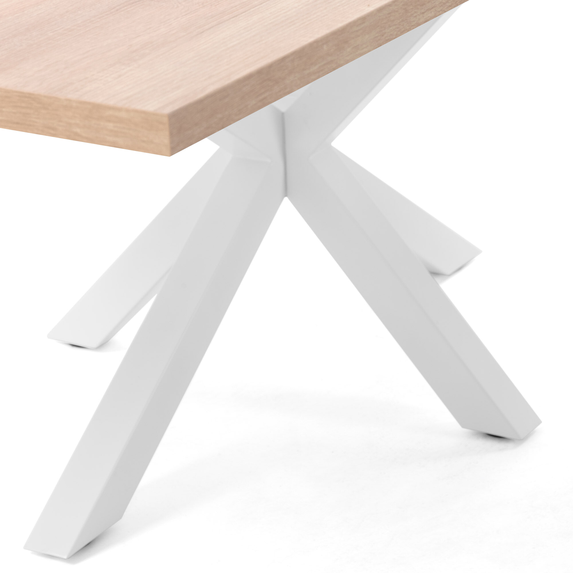 Kave Home Eettafel 'Argo' wit / hout, 200 x 100cm