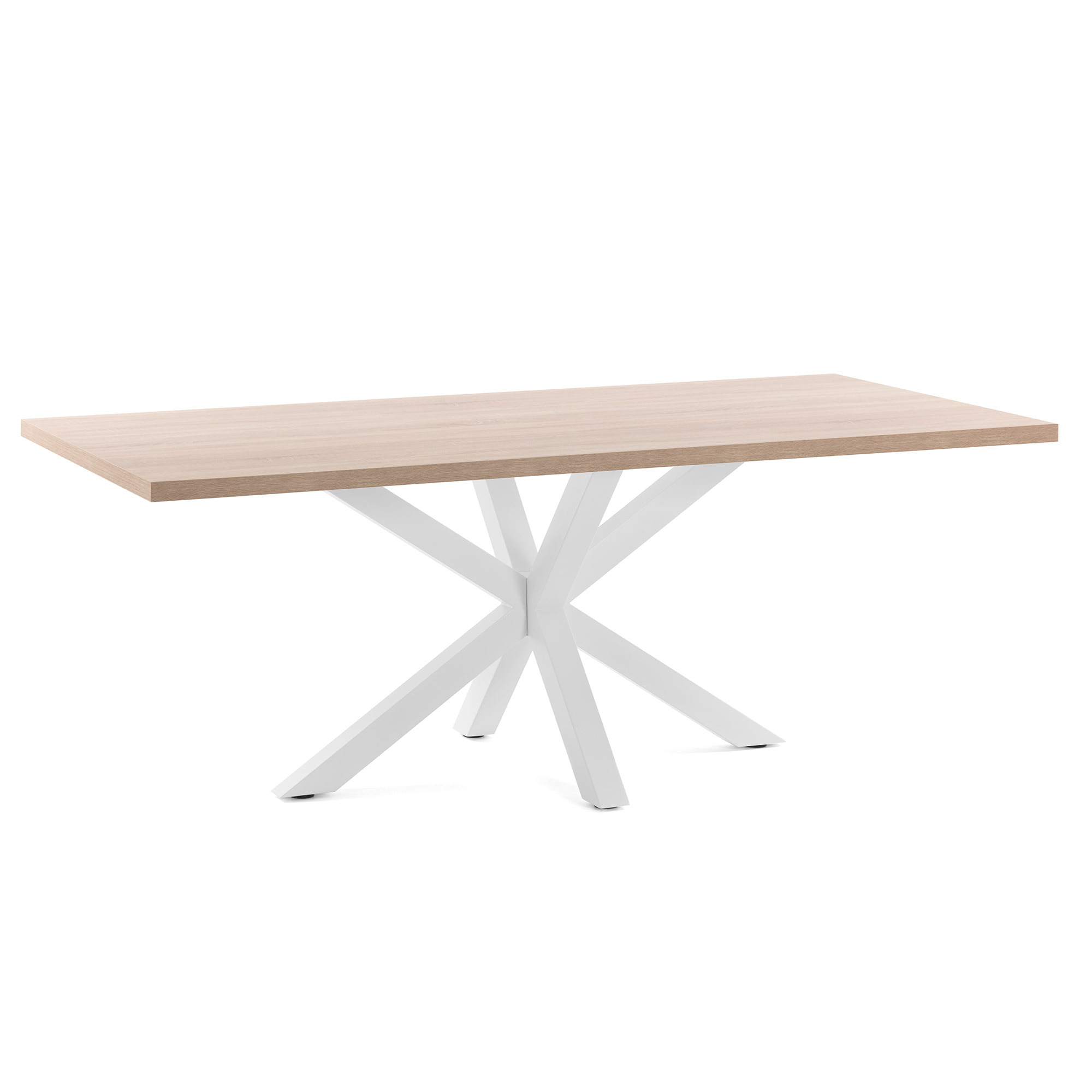 Kave Home Eettafel 'Argo' wit / hout, 180 x 100cm