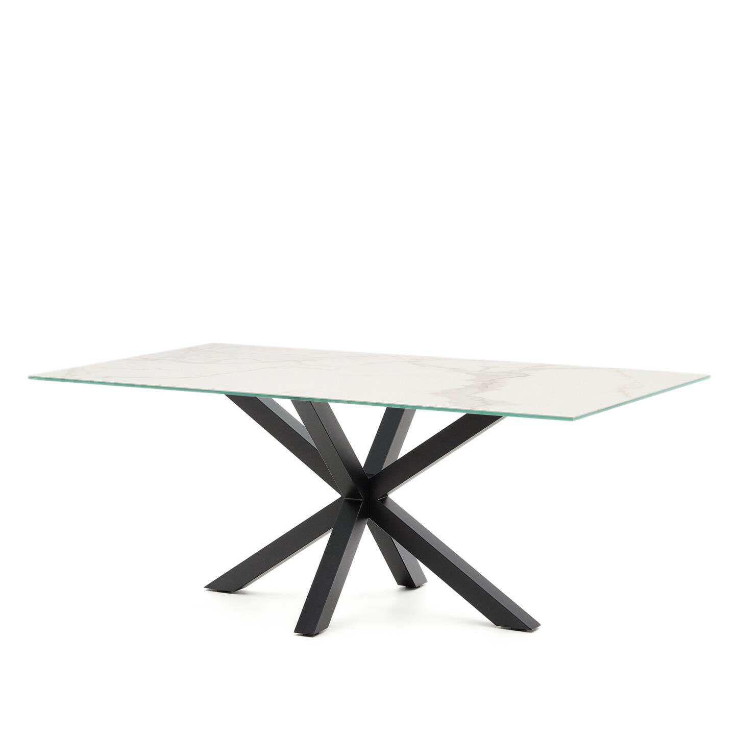 Kave Home Eettafel 'Argo' Keramiek, 200 x 100cm, kleur Wit