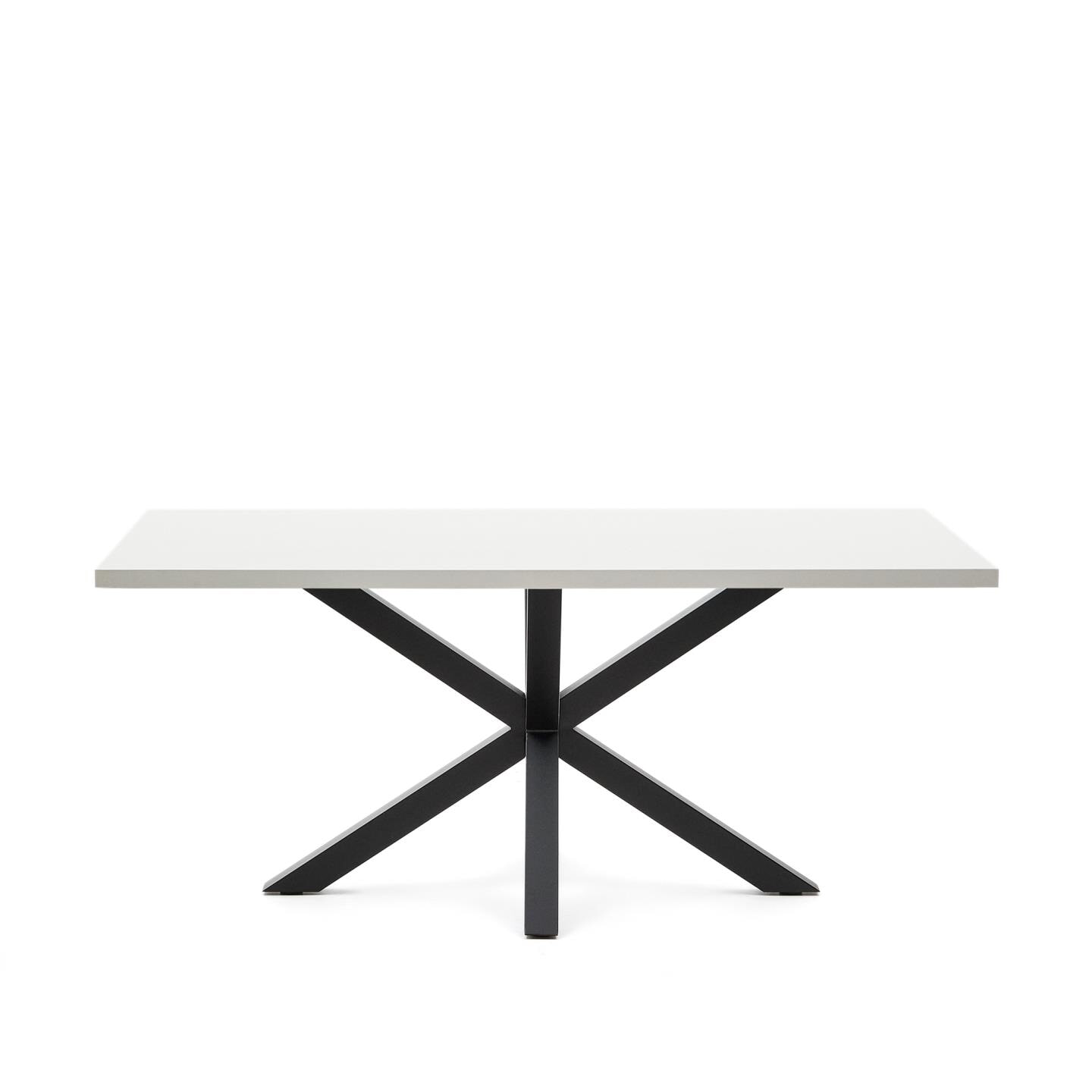 Kave Home Eettafel 'Argo' Melamine, 180 x 100cm, kleur Wit