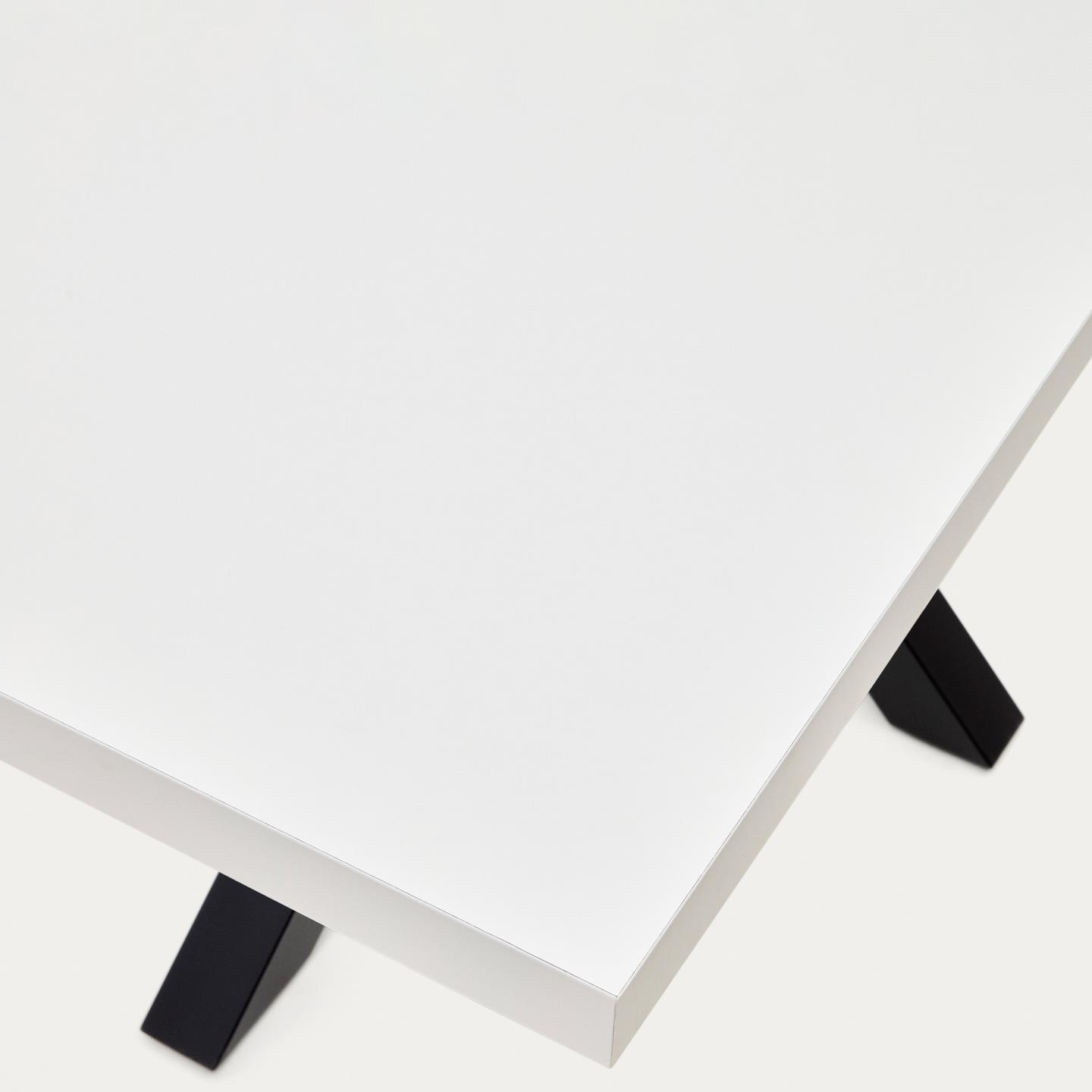Kave Home Eettafel 'Argo' Melamine, 180 x 100cm, kleur Wit