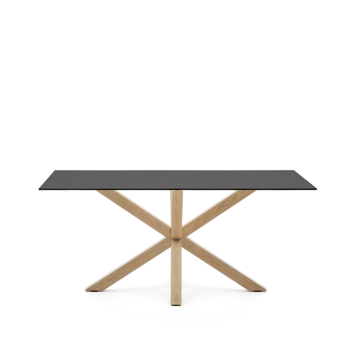 Kave Home Eettafel 'Argo' Glas, 160 x 90cm, kleur Naturel