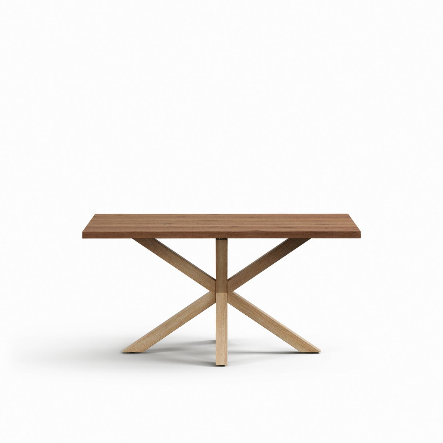 Kave Home Eettafel Argo Verouderd Eikenfineer, 160 x 90cm - Naturel