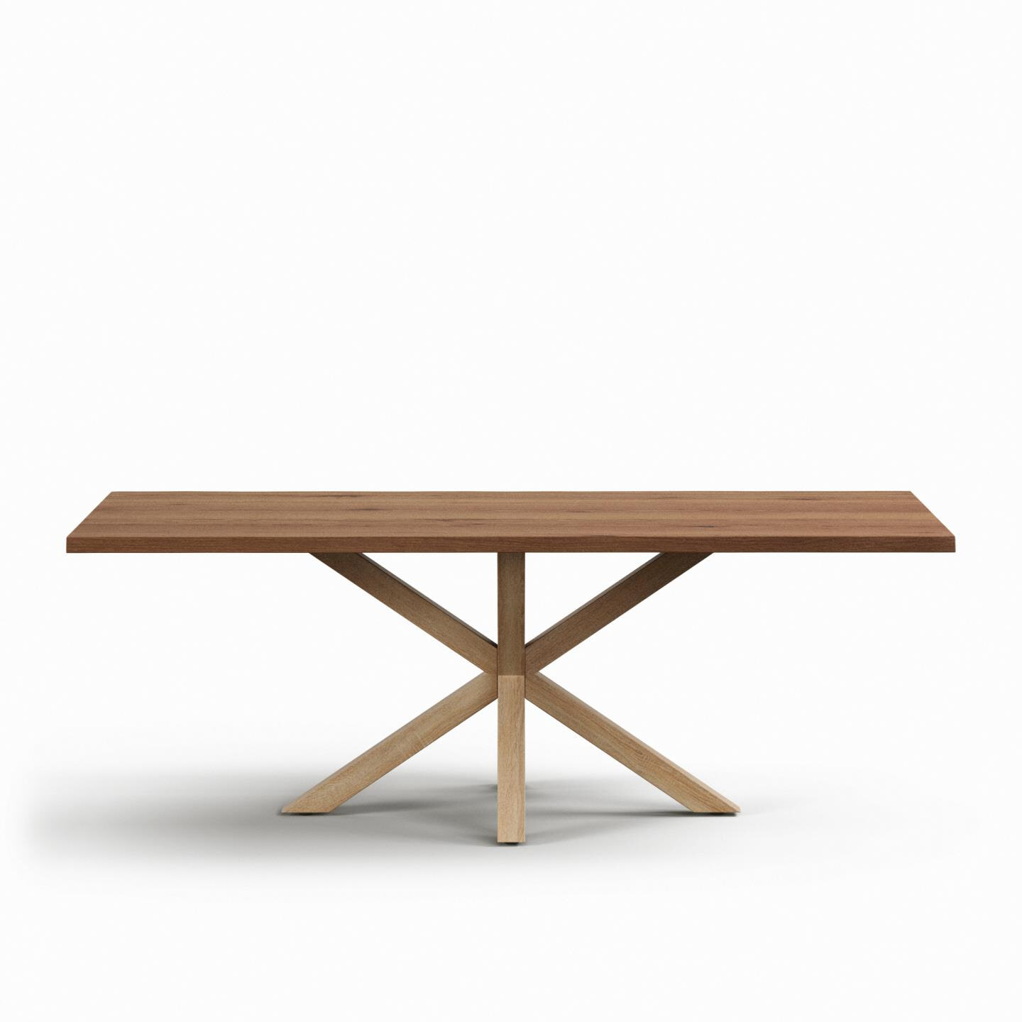 Kave Home Eettafel Argo Verouderd Eikenfineer, 220 x 100cm - Naturel