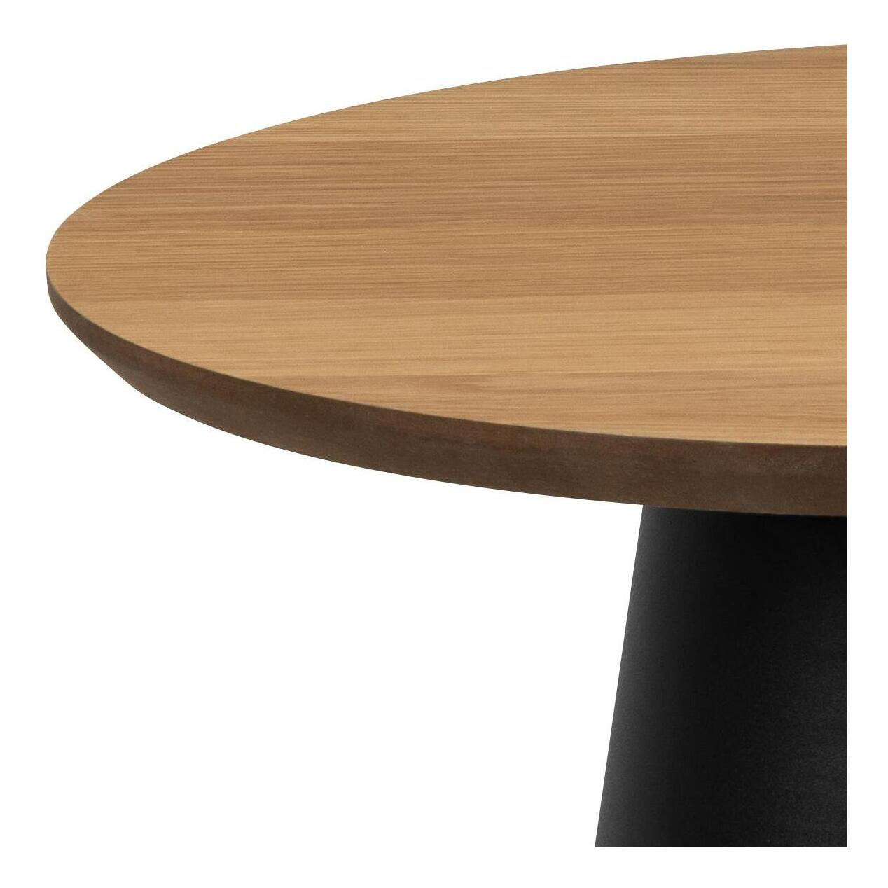 Bendt Ronde Bijzettafel 'Anemone' Eiken, 45cm, kleur Zwart