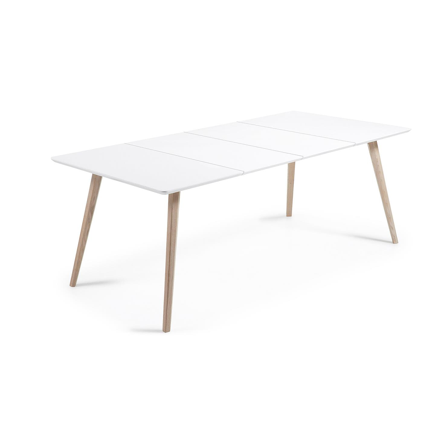 Kave Home Uitschuifbare Eettafel 'Eunice' 140-220 x 90cm, kleur Wit