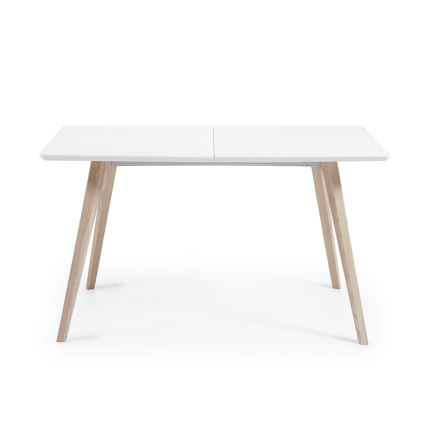Kave Home Uitschuifbare Eettafel 'Eunice' 140-220 x 90cm, kleur Wit