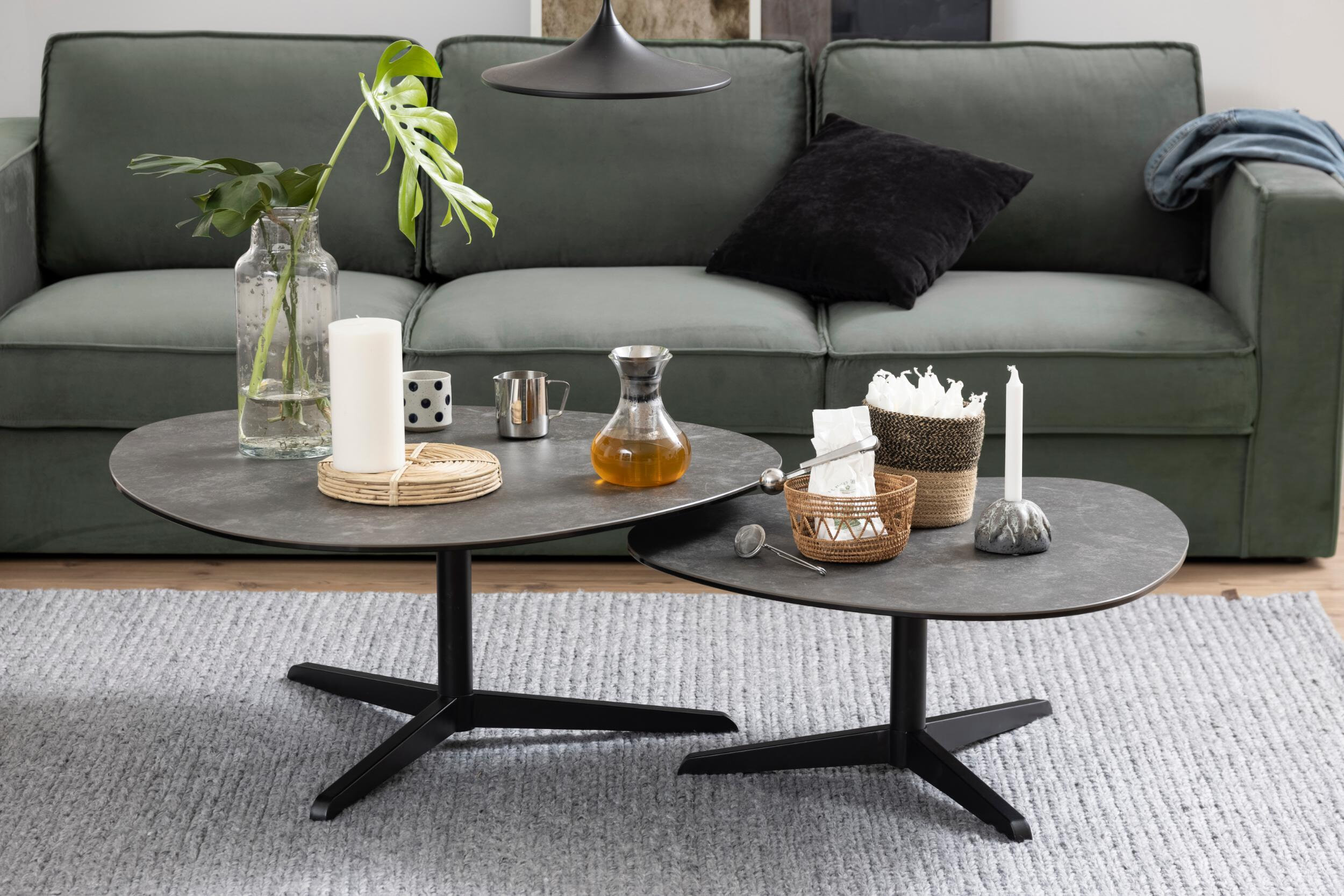 Bendt Salontafel 'Serena' Keramiek, 100 x 95cm, kleur Zwart