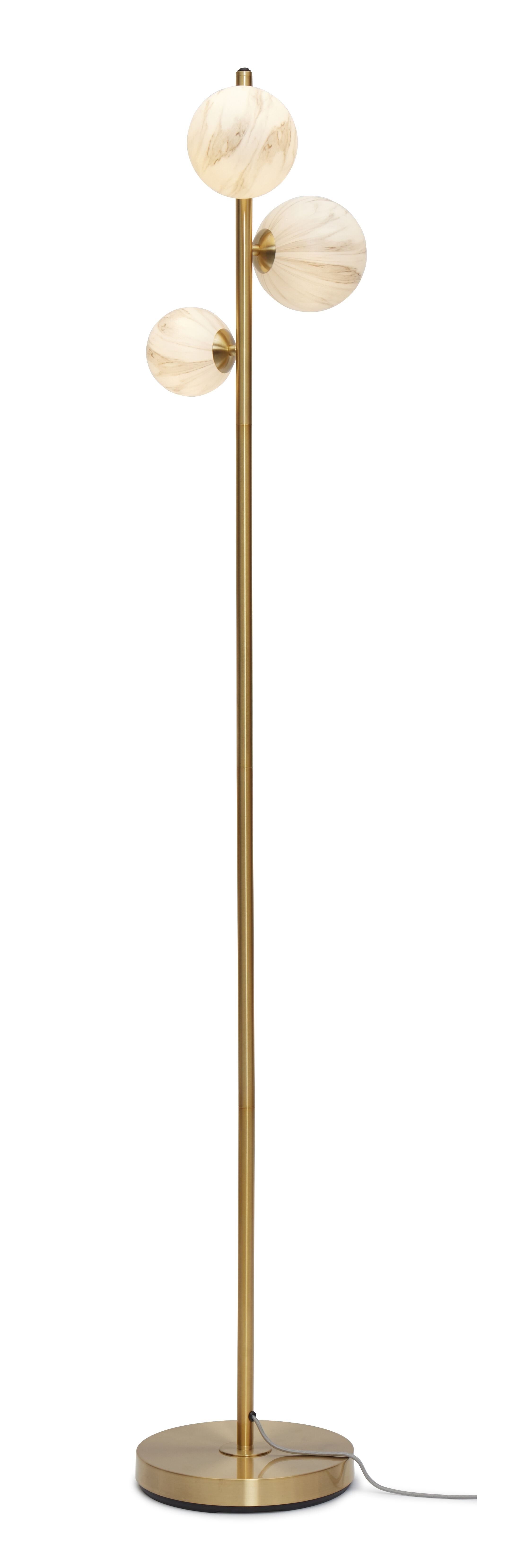 its about RoMi Voerlamp 'Carrara' Marmerprint, 3-lamps, kleur Goud