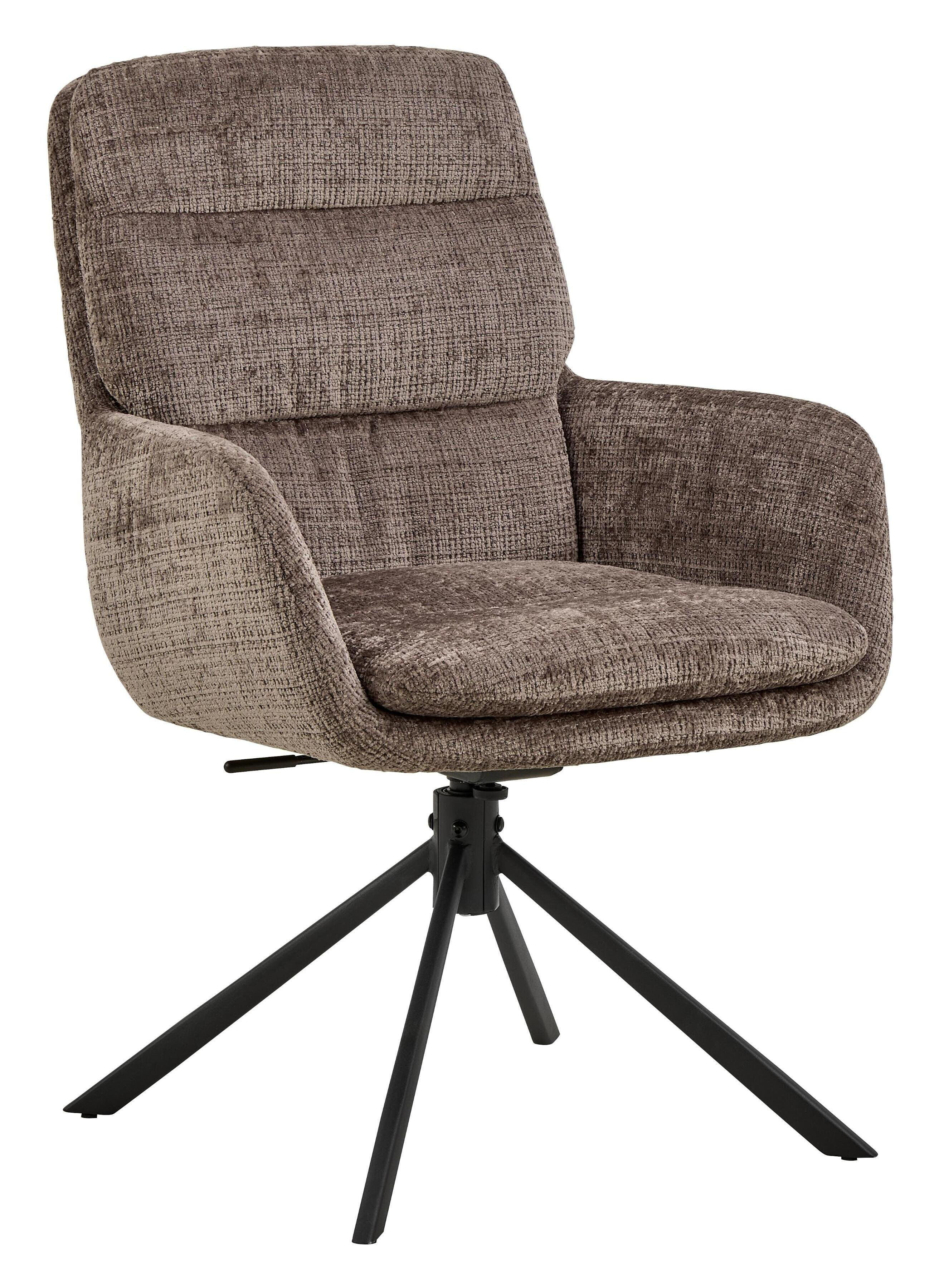 Bendt Draaibare Eetkamerstoel Pamla Chenille - Bruin