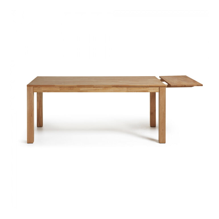 Kave Home uitschuifbare eettafel 'Isbel' eiken naturel, 120-200 x 75cm