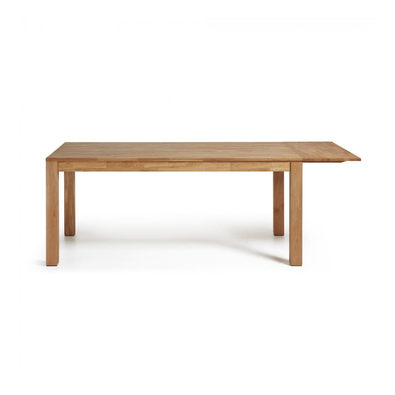 Kave Home uitschuifbare eettafel 'Isbel' eiken naturel, 120-200 x 75cm