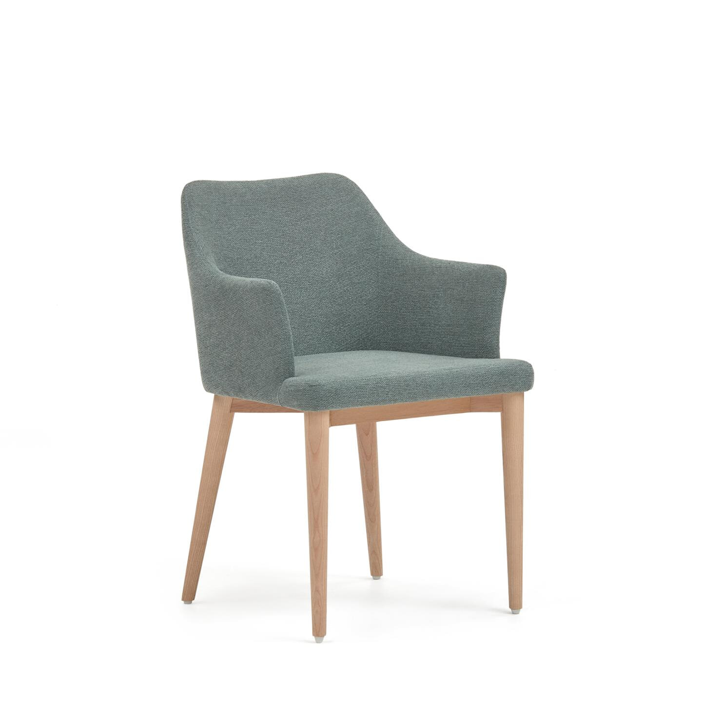 Kave Home Eetkamerstoel 'Croft' Chenille, kleur Groen