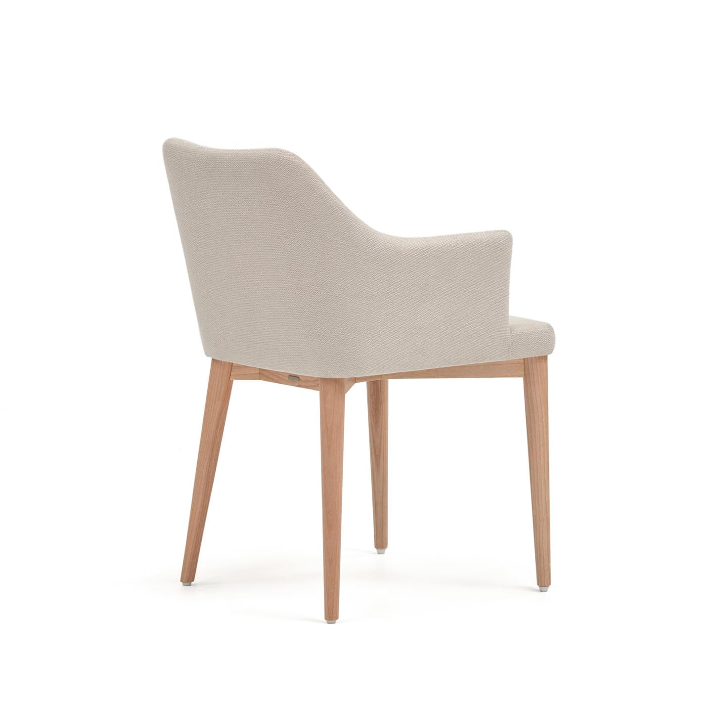 Kave Home Eetkamerstoel 'Croft' Chenille, kleur Beige