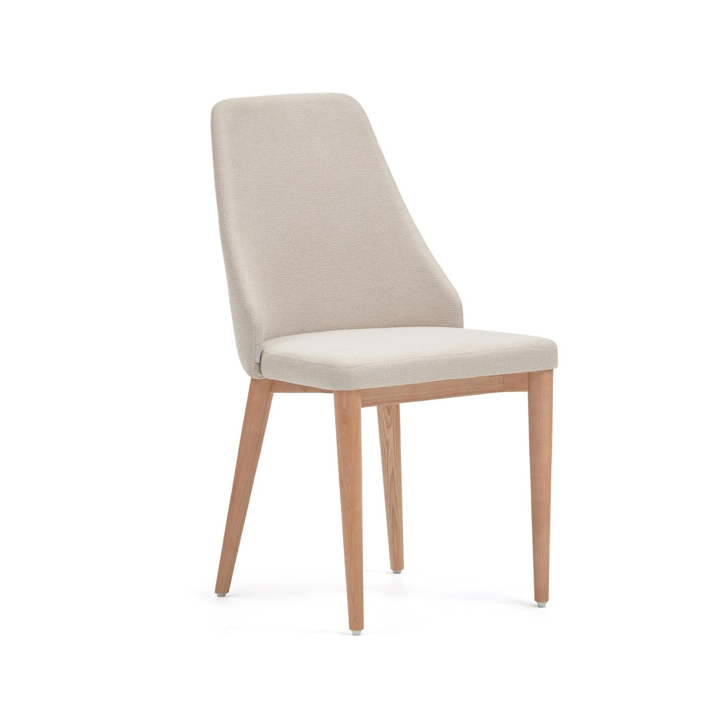Kave Home Eetkamerstoel 'Rosie Chenille, kleur Beige