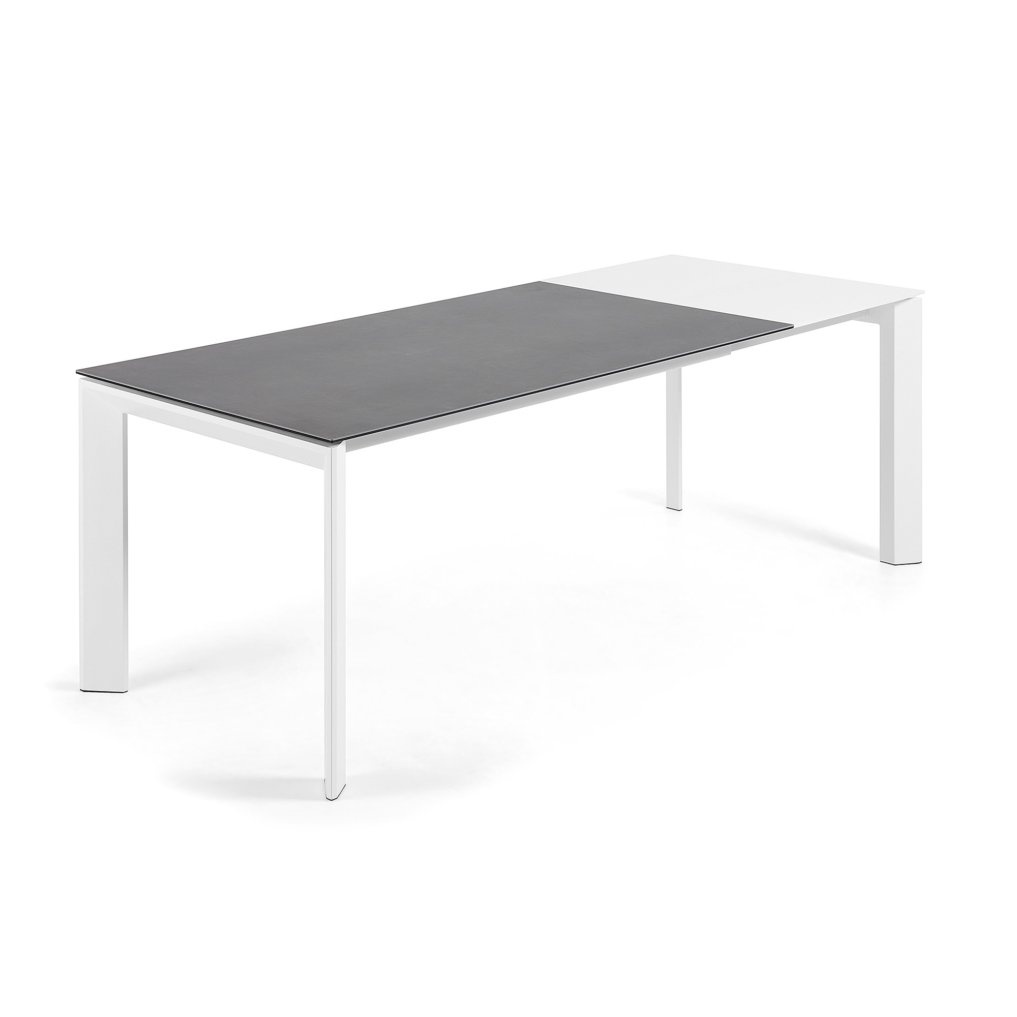 Kave Home Uitschuifbare Eettafel 'Axis' 160 - 220 x 90cm, kleur Wit