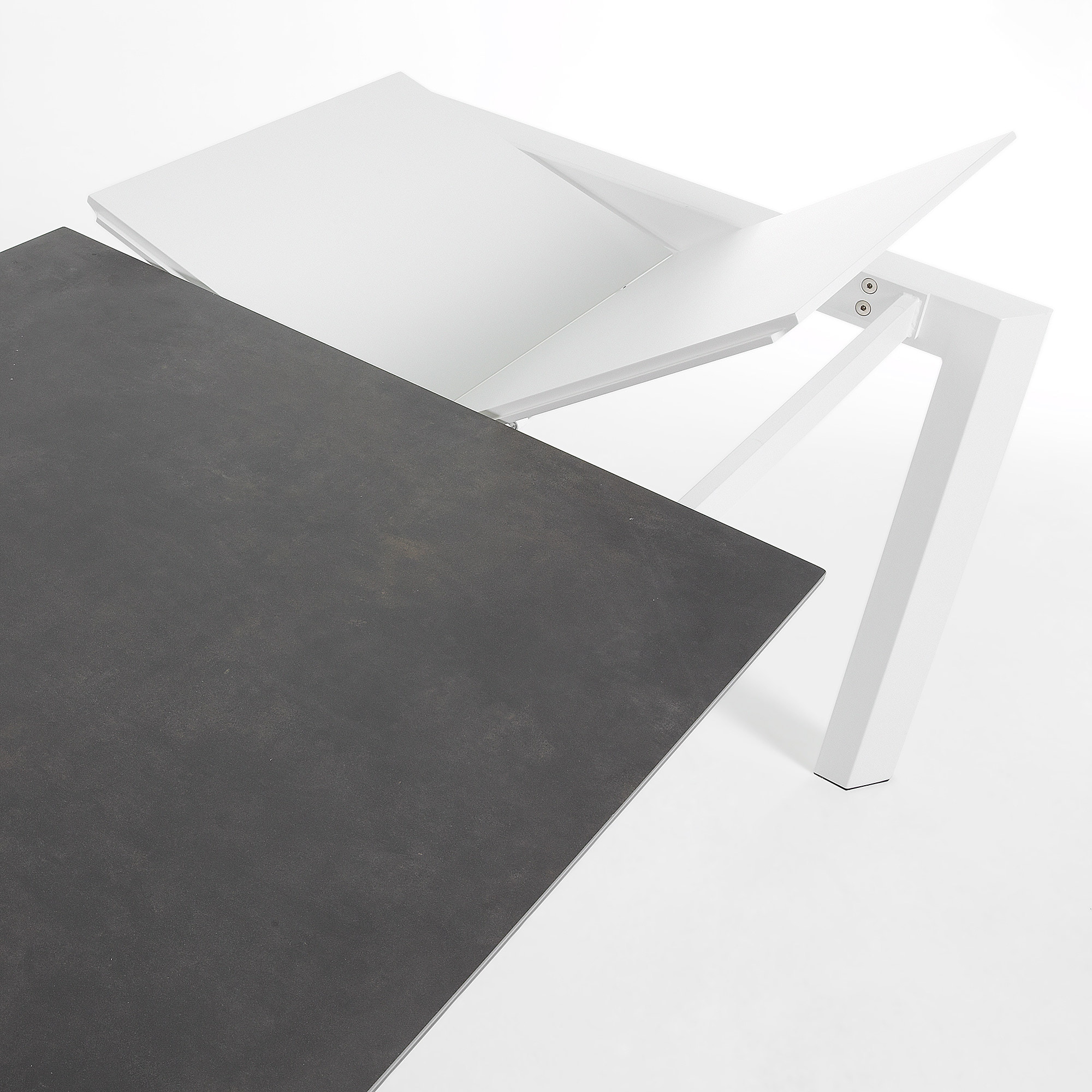 Kave Home Uitschuifbare Eettafel 'Axis' 160 - 220 x 90cm, kleur Wit